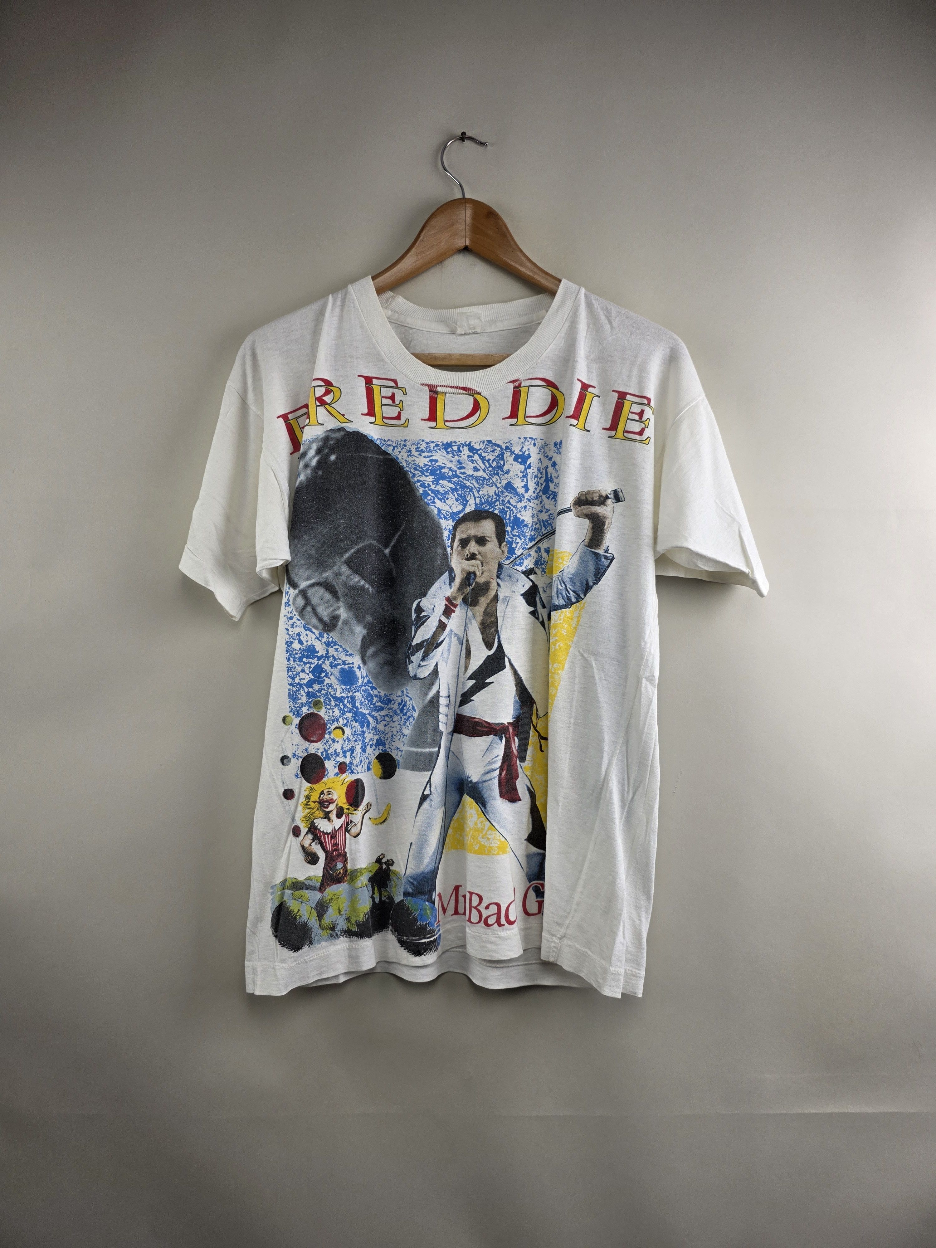 Band Tees × Vintage 90s Queen Freddie Mercury Mr. Bad Guy L 21" 26" Size US L / EU 52-54 / 3 - 9 Thumbnail