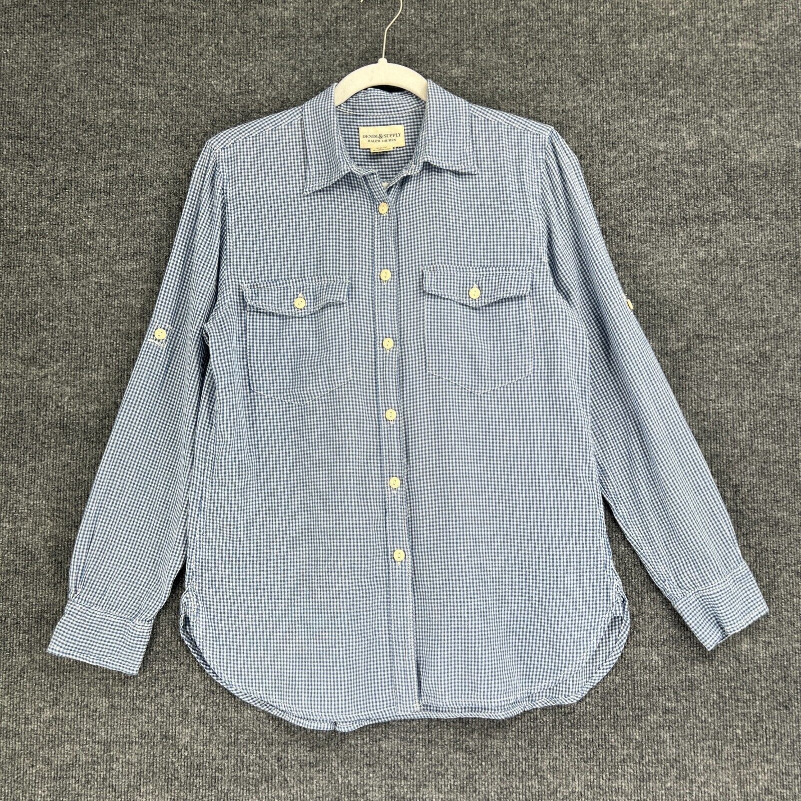 Denim & Supply Ralph Lauren Denim & Supply Ralph Lauren Blue White Gingham Plaid Size S Size S / US 4 / IT 40 - 1 Thumbnail
