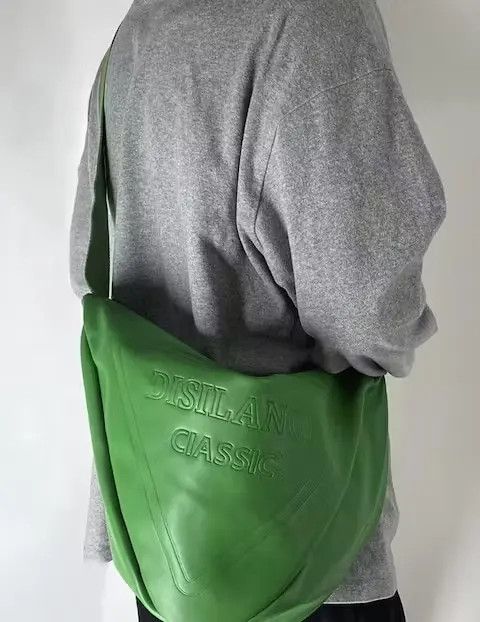 Japanese Brand Fashion hip hop triangle pu leather shoulder messenger bag Size ONE SIZE - 2 Thumbnail