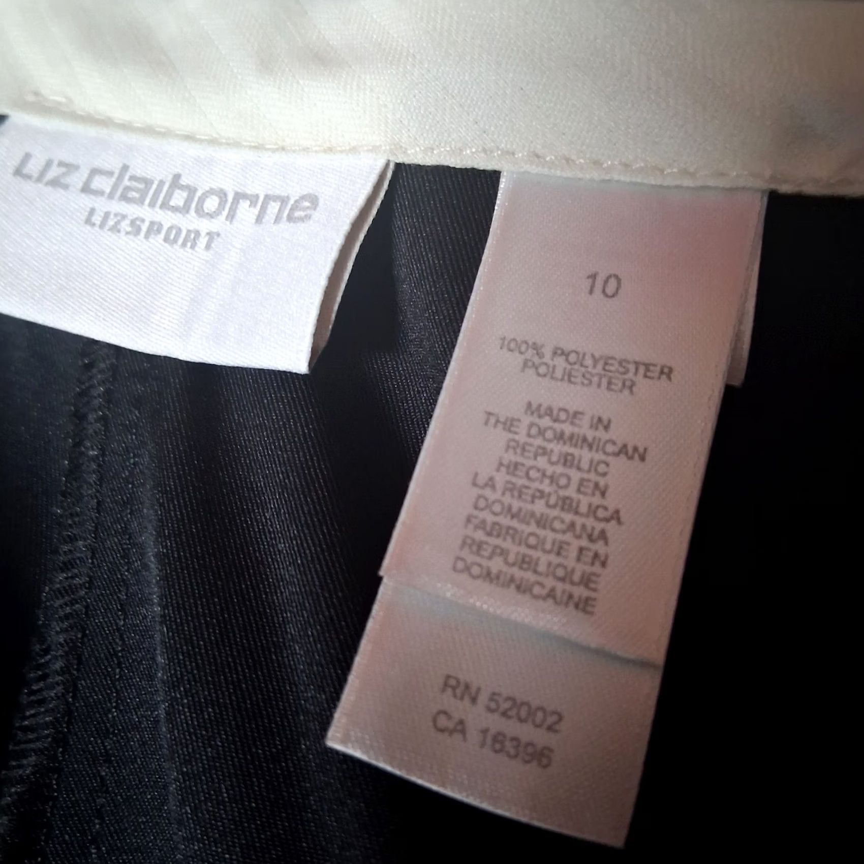 Liz Claiborne VINTAGE Liz Claiborne Liz Sport Dress Pants Women 10 Carefree Microfiber Black Pleated Size 32" / US 10 / IT 46 - 4 Thumbnail