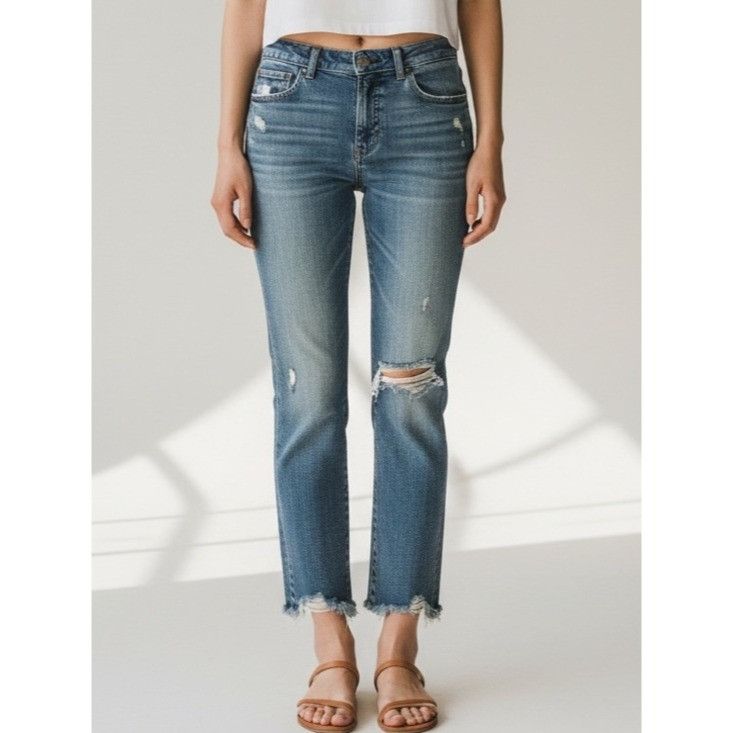 MOUSSY Moussy Vintage Women’s Distressed Straight Slim Jeans Size 29" - 1 Thumbnail