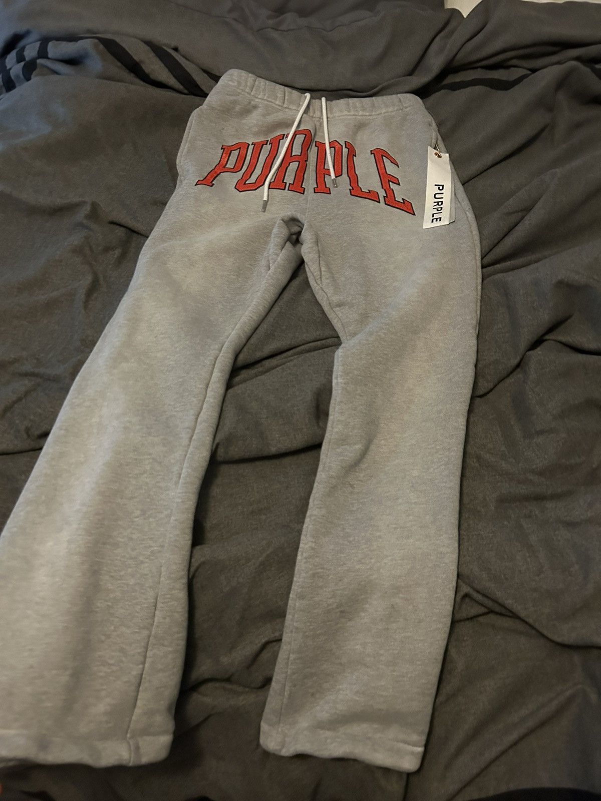 image of Purple Brand Grey Flared Sweats, Men's (Size 30)