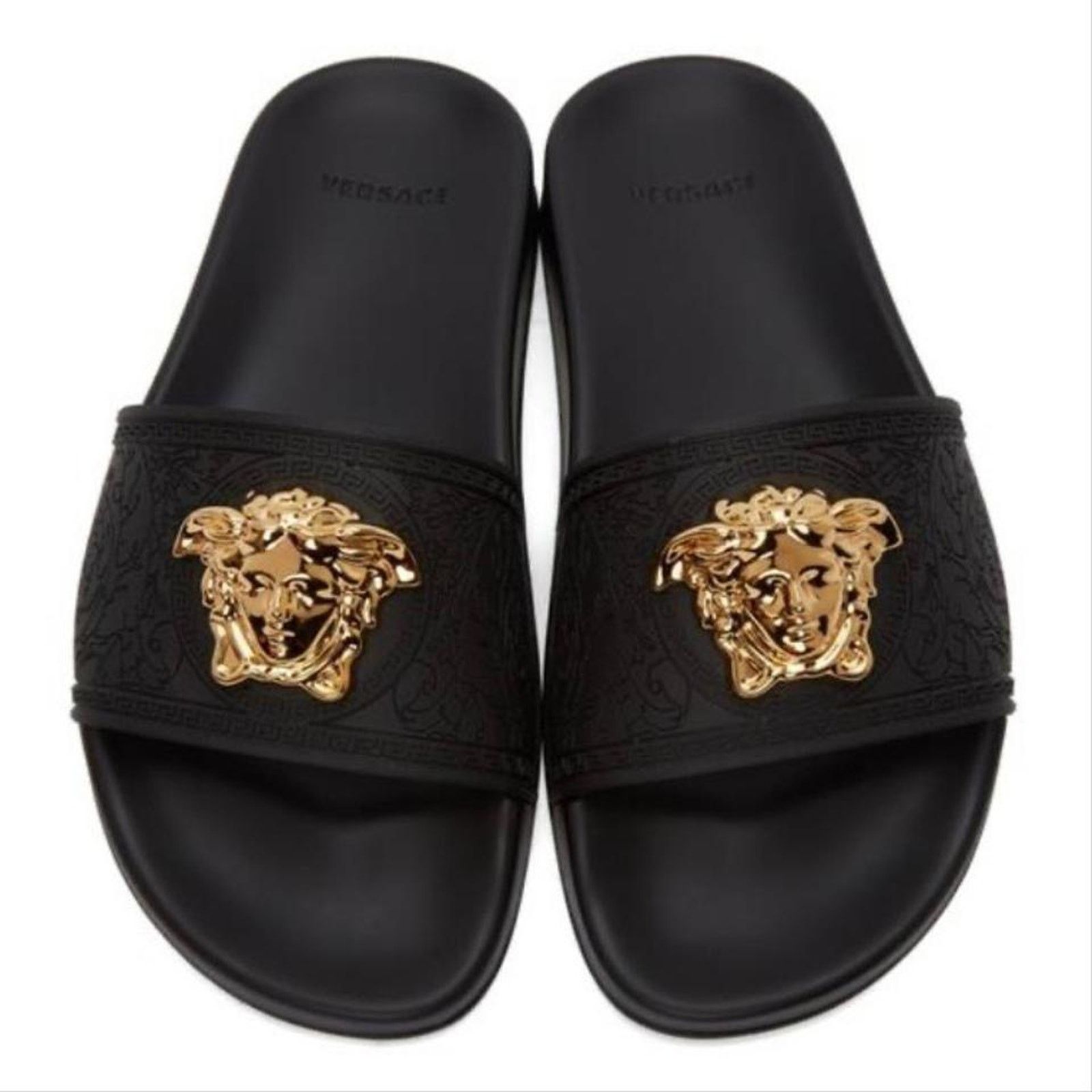 Versace Medusa logo rubber pool slides 39 Size US 9 / IT 39 - 1 Thumbnail