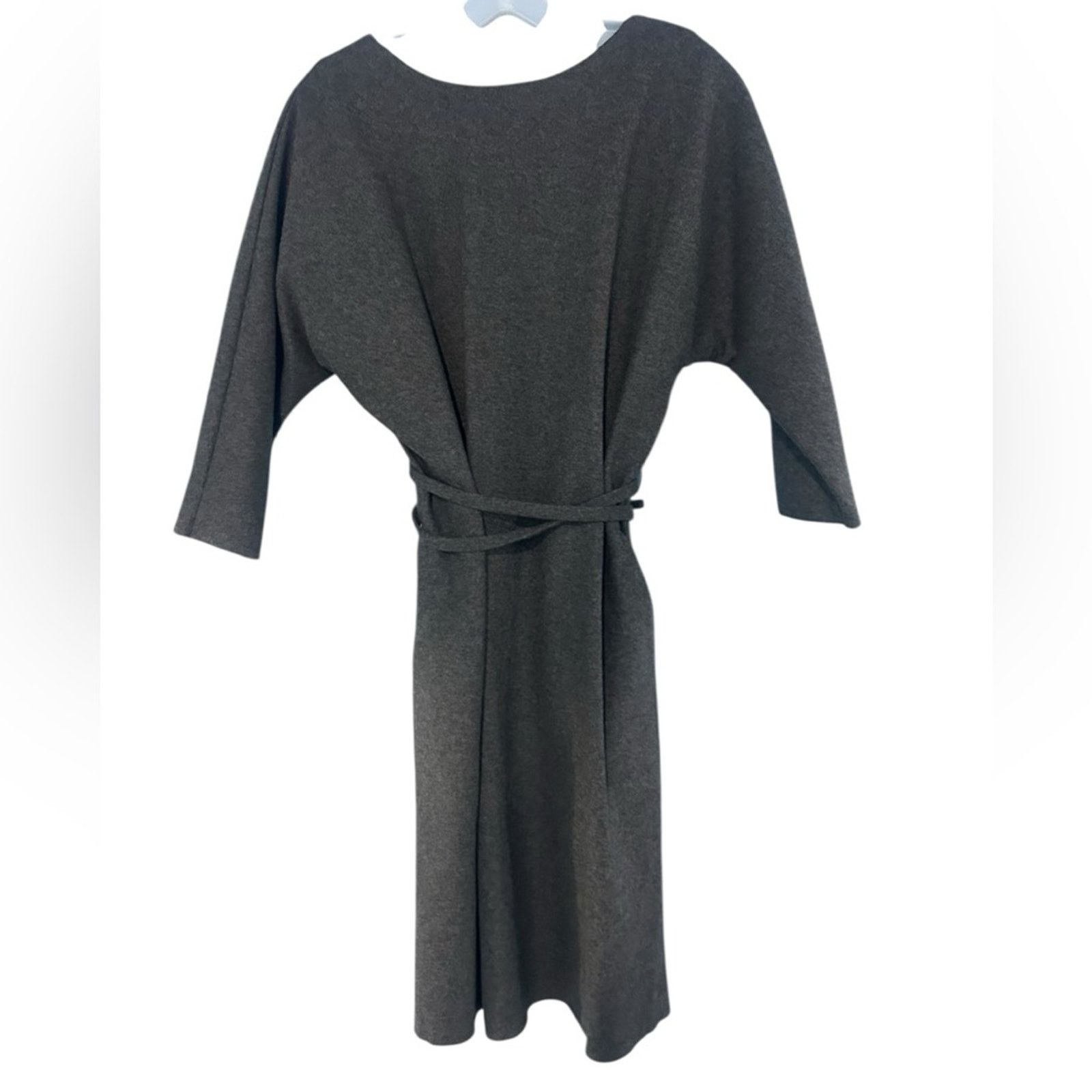 Other Grifoni Wool Lined Gray Dress Open Back V Belted NWT Small Size S / US 4 / IT 40 - 1 Thumbnail