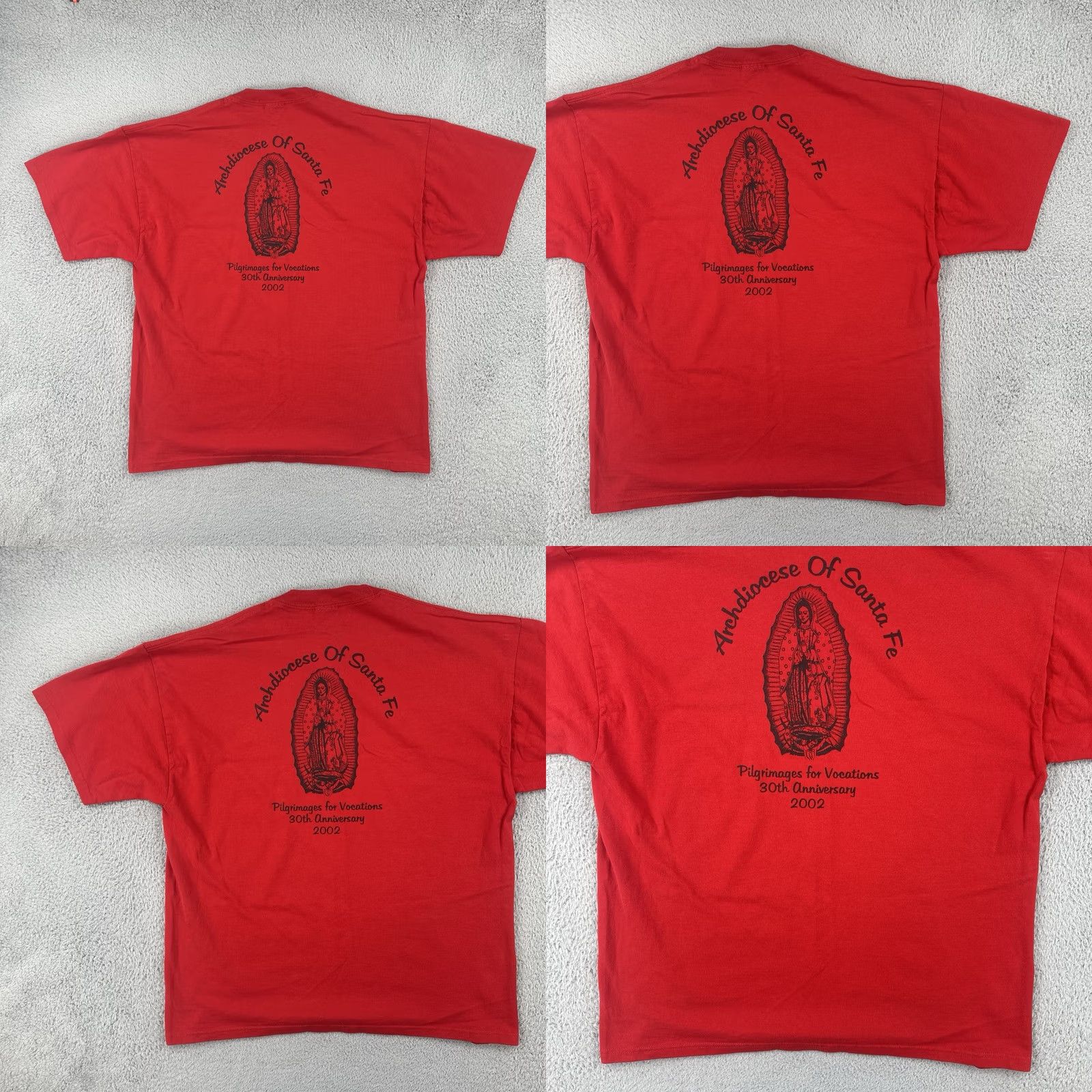 Jerzees VINTAGE Jerzees XL Red Shirt Archdiocese Of Santa Fe New Mexico 2002 Pilgrimage Shirt Mens I guess Size US XL / EU 56 / 4 - 9 Thumbnail