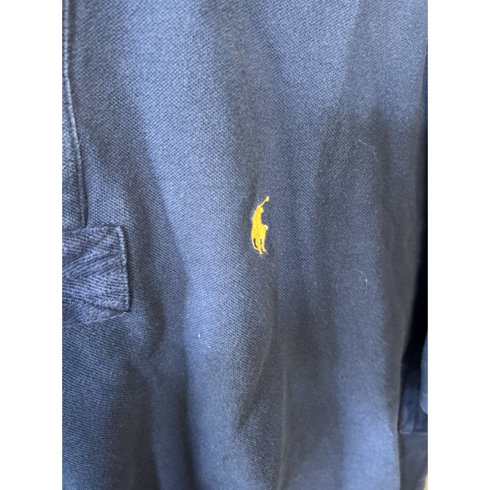 Ralph Lauren VINTAGE Ralph Lauren Polo Vent Holes Shirt Mens Blue XL Polo Shirt Mens Blue 90s Vintage Big Pony Classic Cotton Short Sleeve Size US XL / EU 56 / 4 - 3 Thumbnail