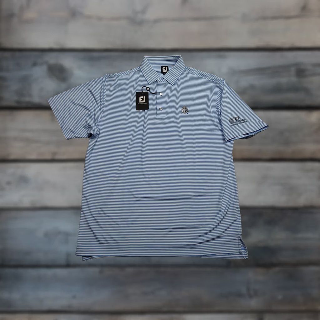 Footjoy FootJoy Golf Polo Mens XL Blue Stripe Glen View Club Chicago Crime Commission Size US XL / EU 56 / 4 - 1 Thumbnail