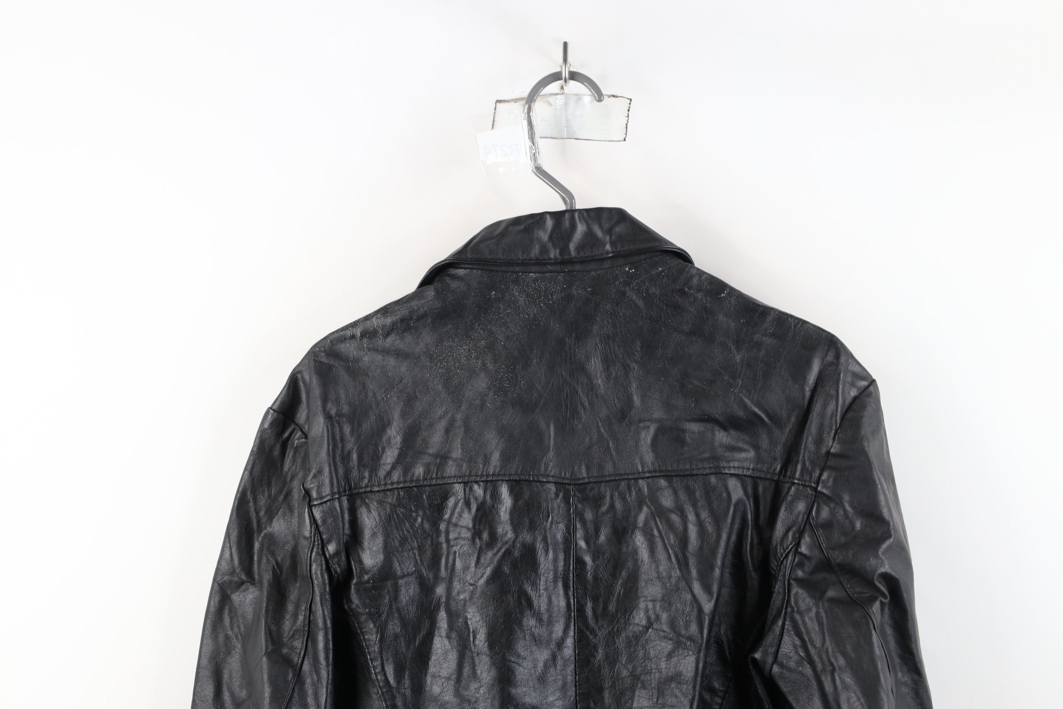 Vintage Vintage 60s 70s Streetwear Leather Bomber Jacket Black Size M / US 6-8 / IT 42-44 - 14 Thumbnail