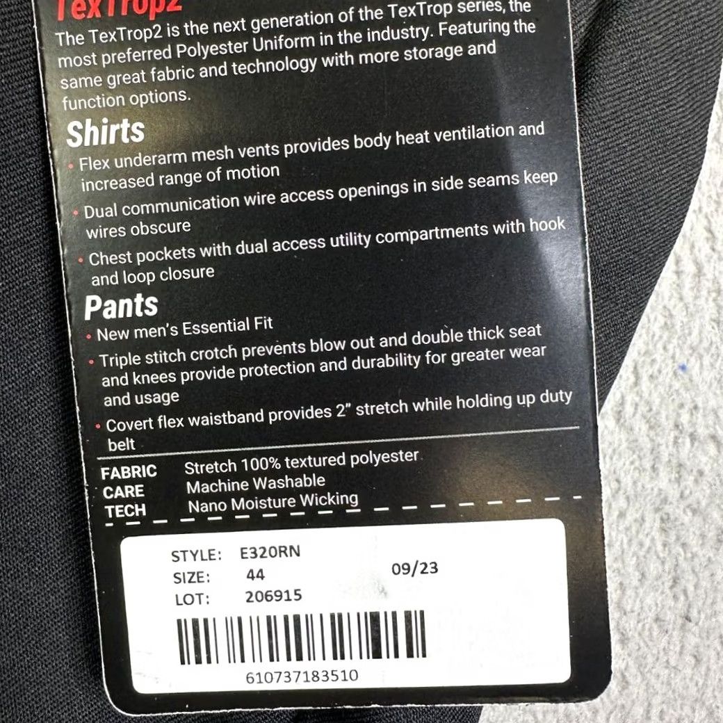 Vintage Elbeco Uniform Pants Mens 44 Tex Trop2 Black Tactical Tech Workwear E320RN NEW Pants Mens 44 Black Workwear Jeans? Size US 44 / EU 60 - 7 Thumbnail