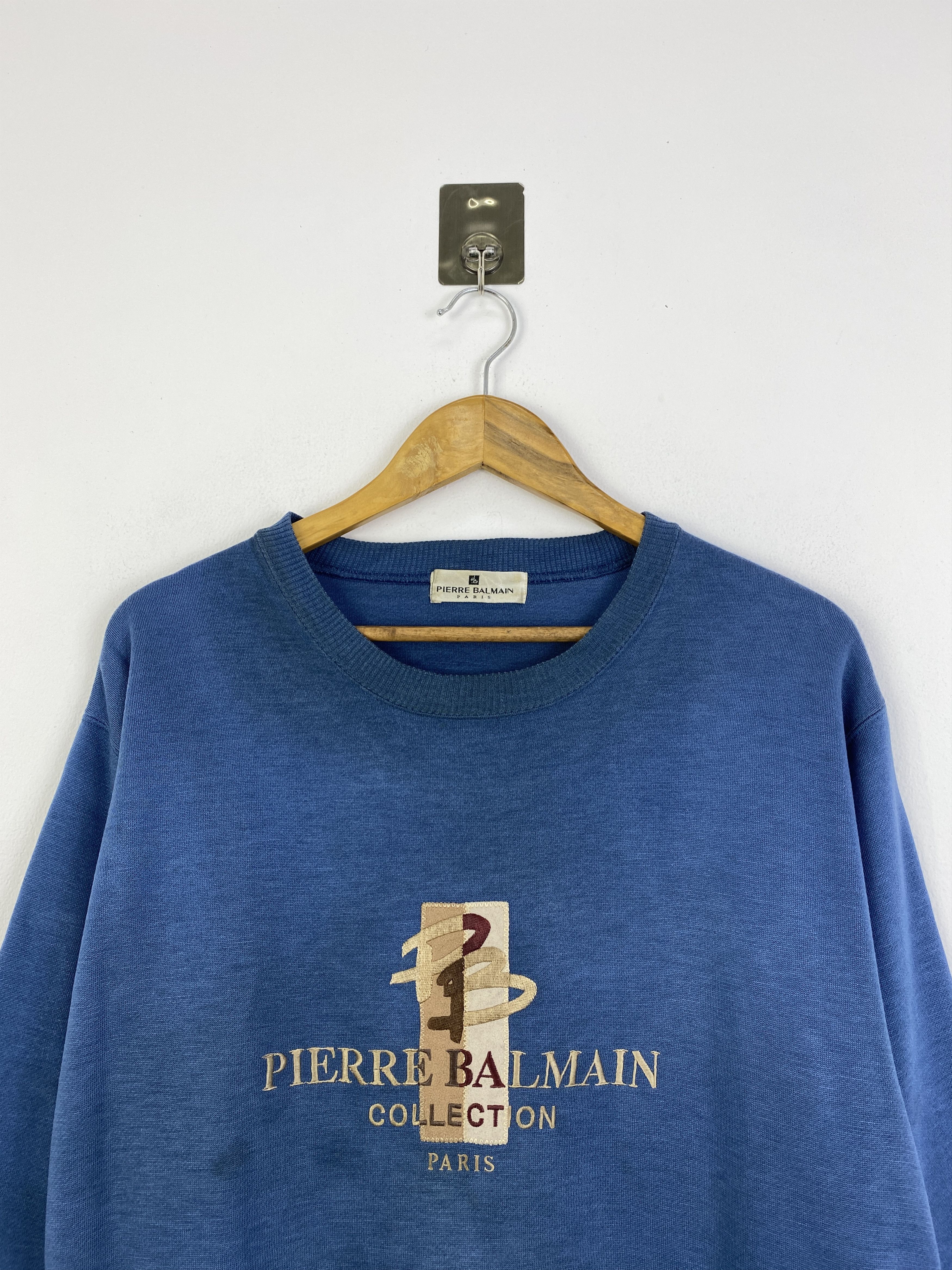 Pierre Balmain Vintage Pierre Balmain Embroidered Logo Sweatshirt SH0076 Size US L / EU 52-54 / 3 - 2 Thumbnail