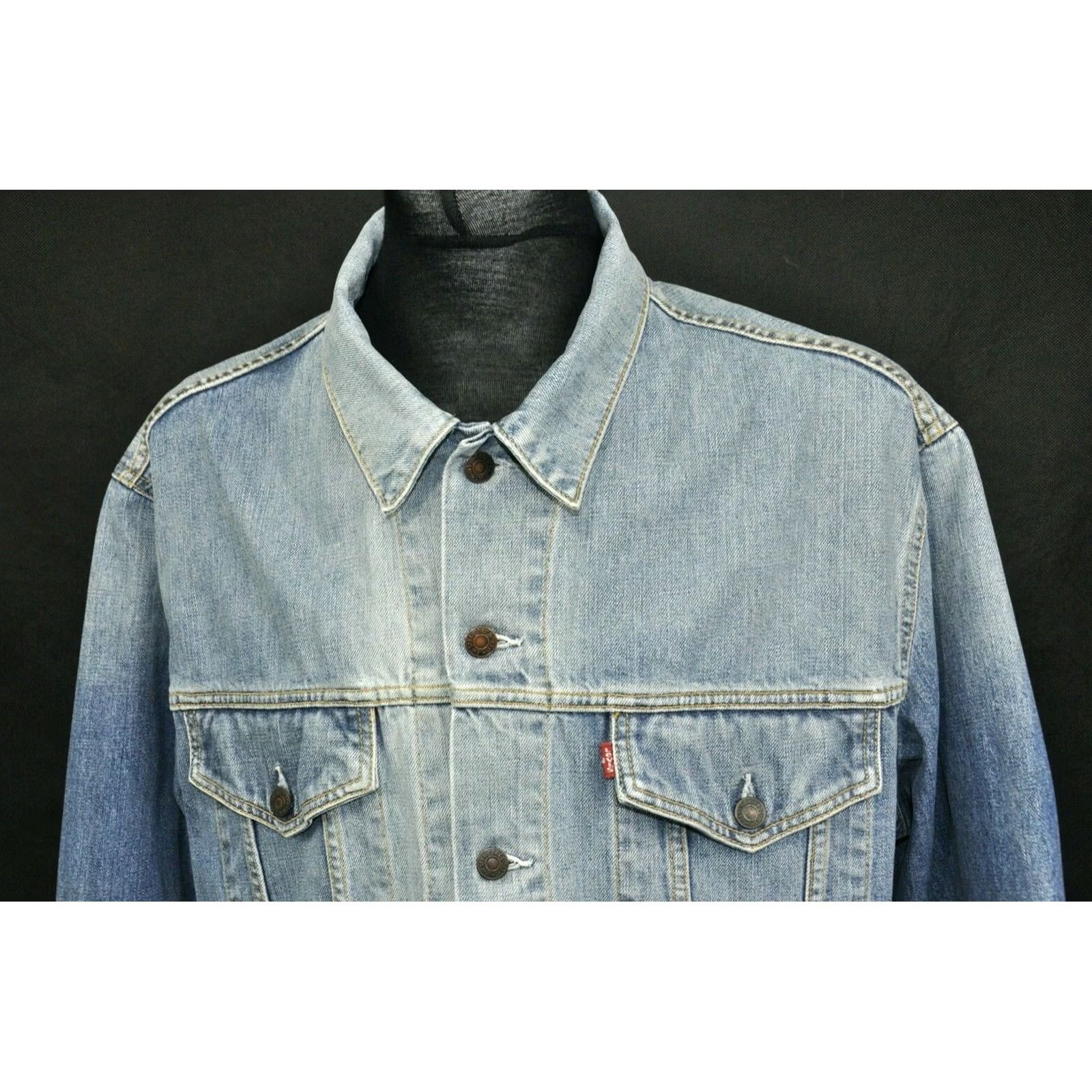 Levi's Levi's 70550 Denim Jacket Rider Trucker Blue 2XL Men Shirt Jacket Vintage NOT INCLUDED N/A Size US 39 - 2 Thumbnail