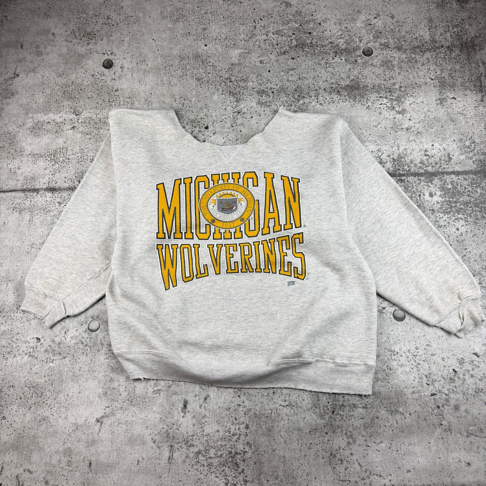 Vintage Vintage Michigan Wolverines Crewneck Sweatshirt 90s College Size US L / EU 52-54 / 3 - 1 Thumbnail