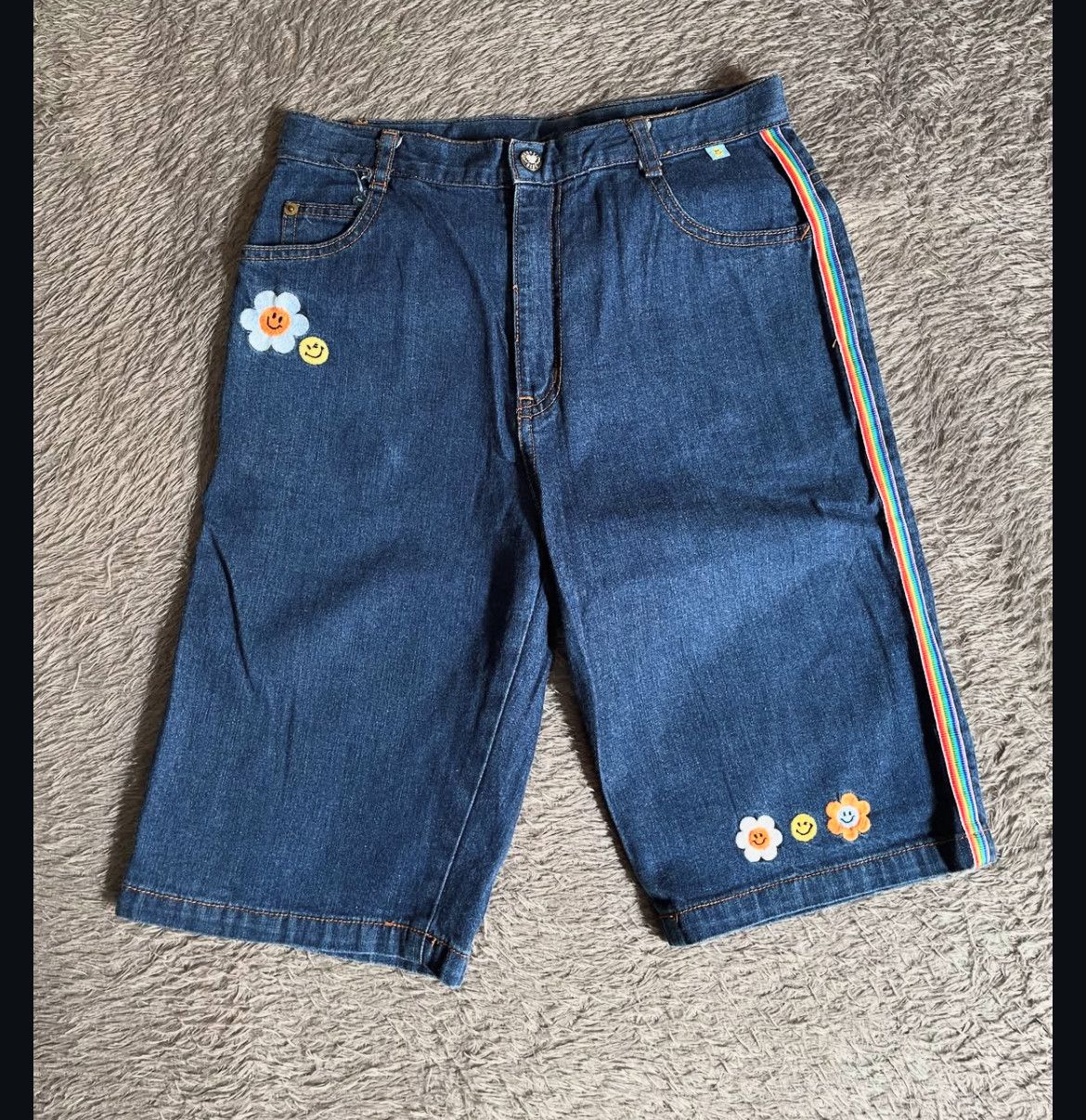 Angel Blue 2000s Angel Blue Rainbow Jorts Short Jeans y2k Size US 28 / EU 44 - 2 Thumbnail