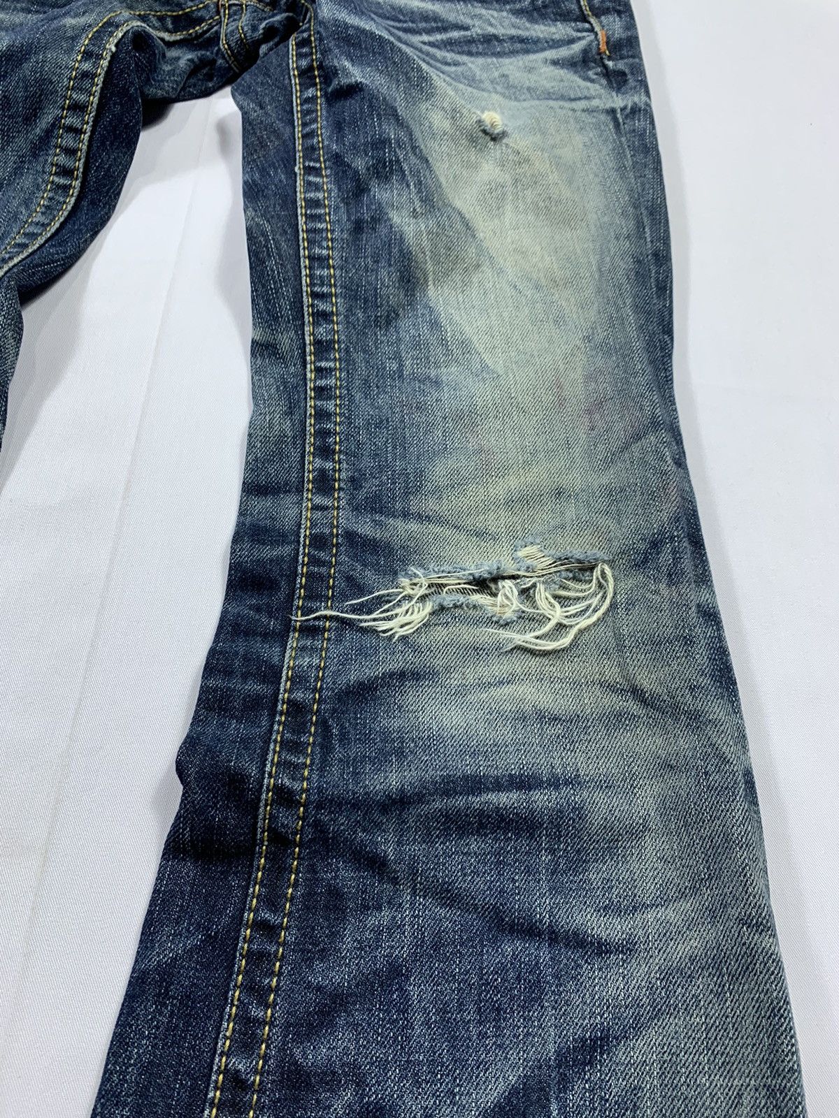 Other Sick Lolita Jeans Distressed Flared Denim pants Size US 27 - 4 Thumbnail