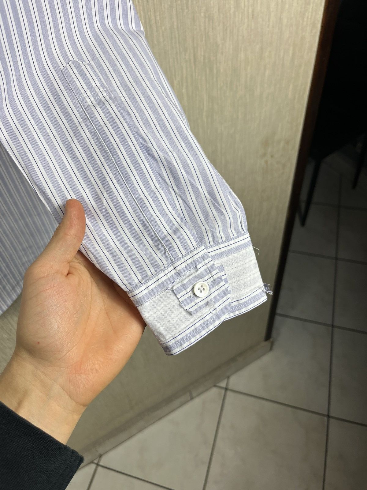 Designer × Maison Margiela Maison Margiela line 4 oversized striped shirt with pocket Size M / US 6-8 / IT 42-44 - 8 Thumbnail