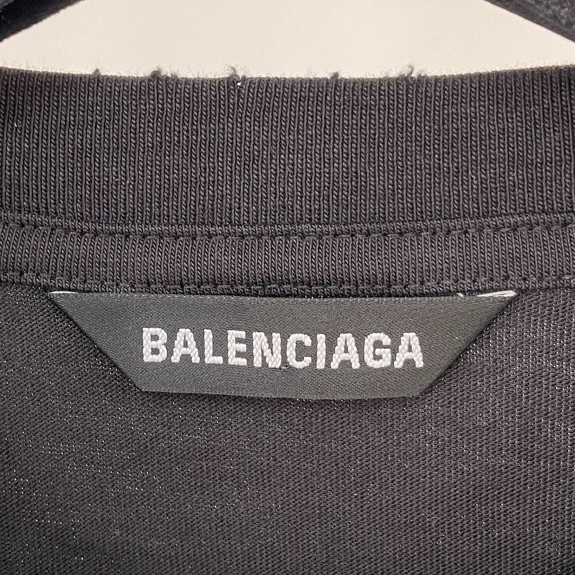 Balenciaga Balenciaga Black Heart Logo Print Short Sleeve M Tee Size US M / EU 48-50 / 2 - 7 Thumbnail