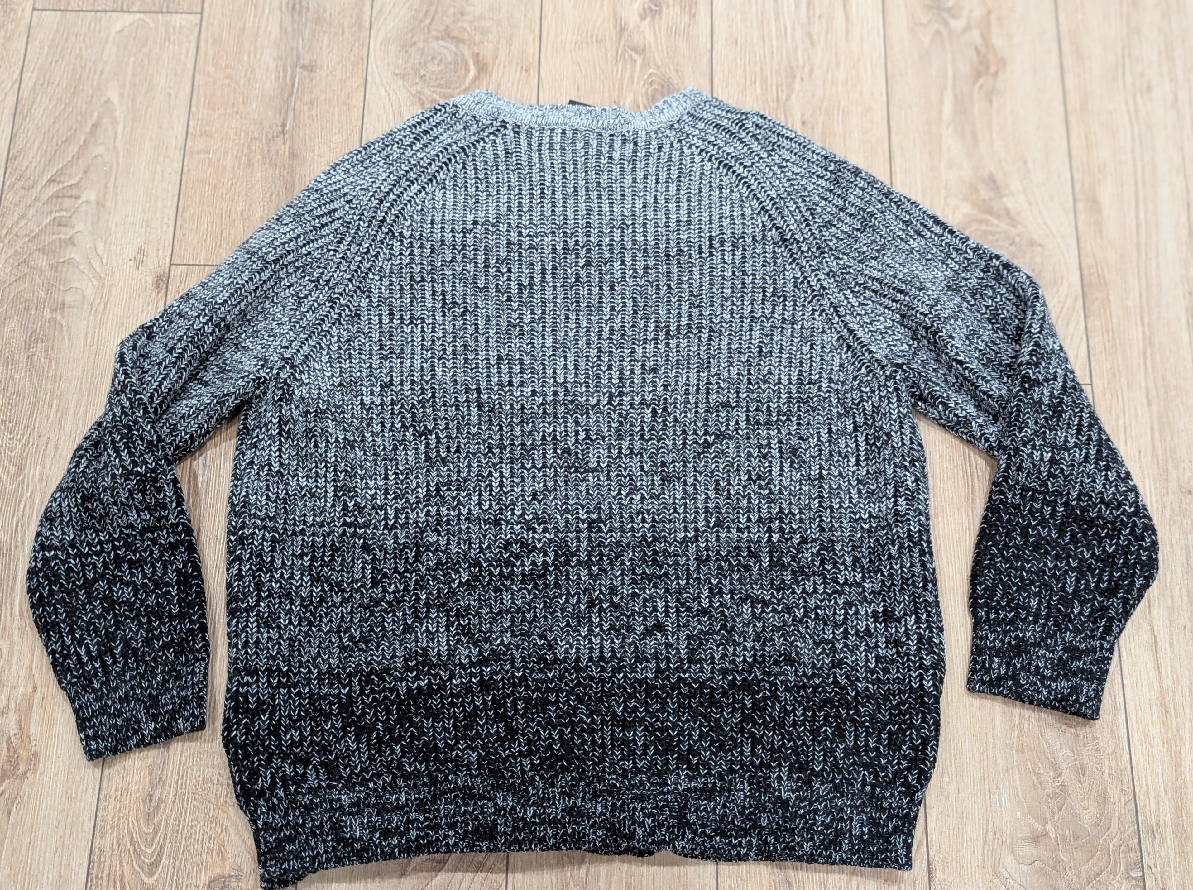 Hugo Boss BOSS "Ezrano" Ombre Rib Knit Crewneck Sweater Gray 2XL Size US XXL / EU 58 / 5 - 4 Thumbnail