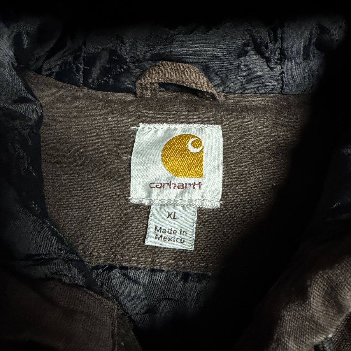 Carhartt Vintage Carhartt x Dekalb Brown Canvas Hooded Work Jacket Size US XL / EU 56 / 4 - 3 Thumbnail