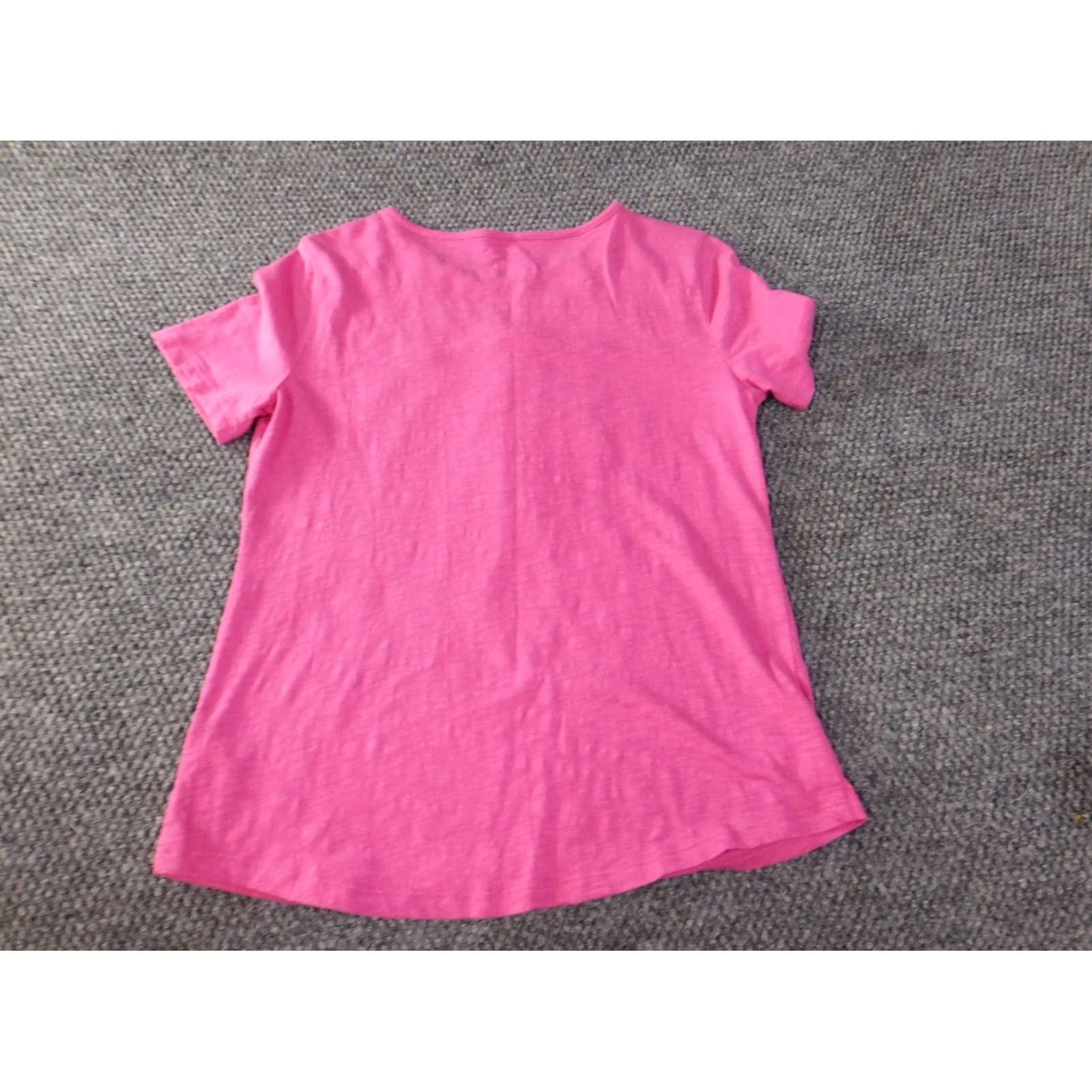 Talbots Talbots Womens PS Petites Pink Modal Stretch Top Blouse Crew Neck Short Sleeve Cotton Size S / US 4 / IT 40 - 6 Thumbnail