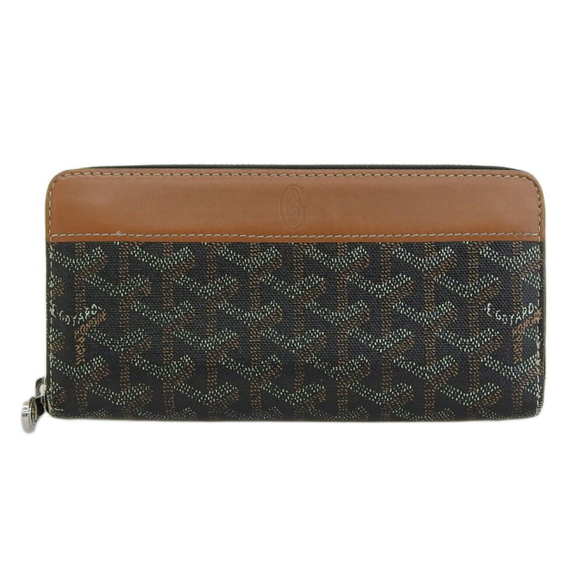 image of Goyard Go Yard Matignon Zip Gm Round Zipper Long Wallet Black Apm Zip, Women's