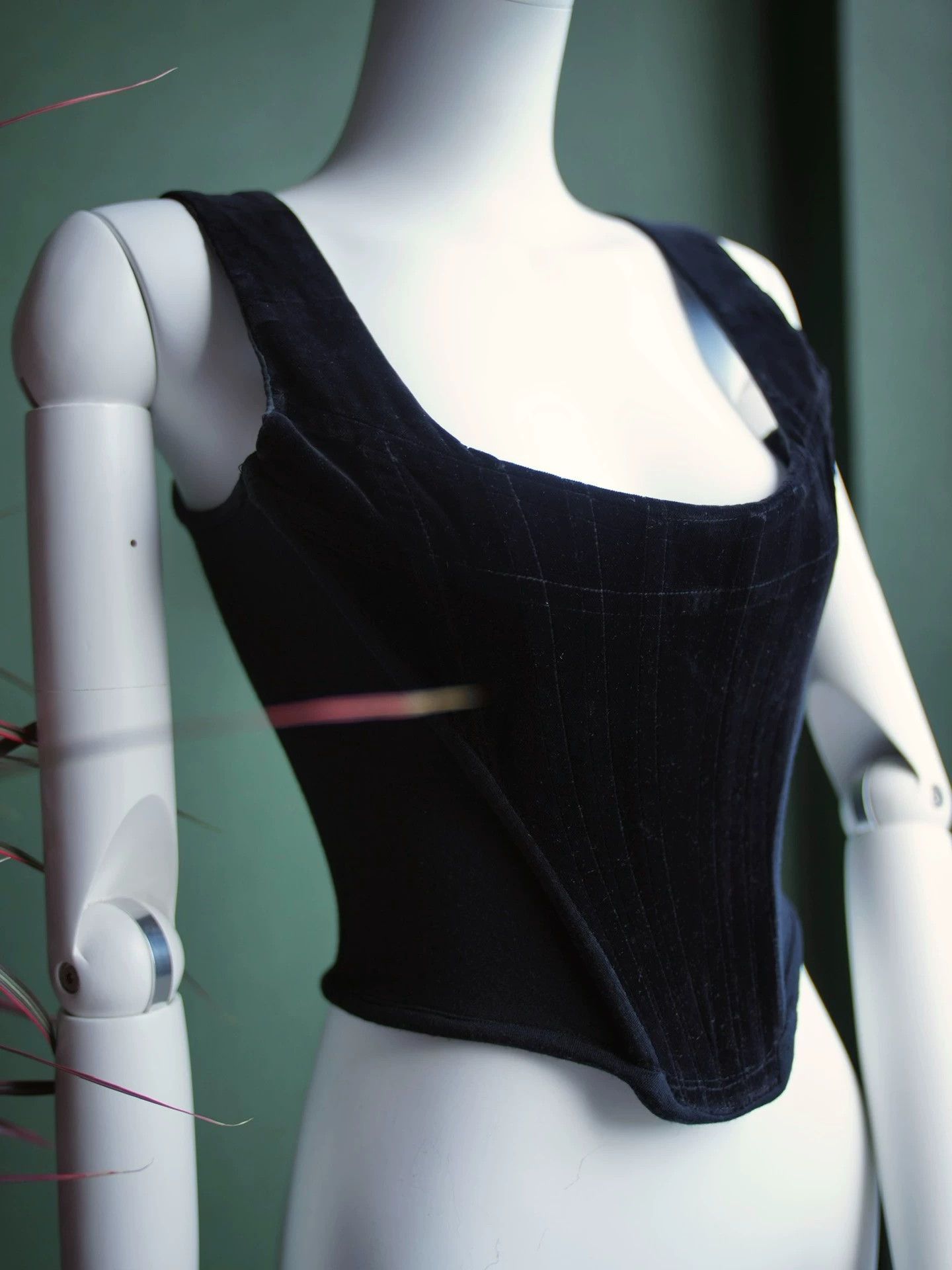 Vivienne Westwood Vivienne Westwood FW91 Corset Black Velvet Faye Wong S Size S / US 4 / IT 40 - 4 Thumbnail
