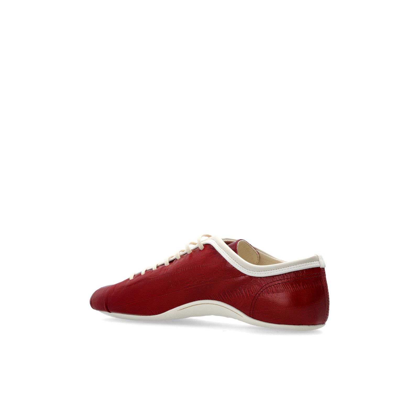 DRIES VAN NOTEN Burgundy Leather Sneakers New & Authentic (W