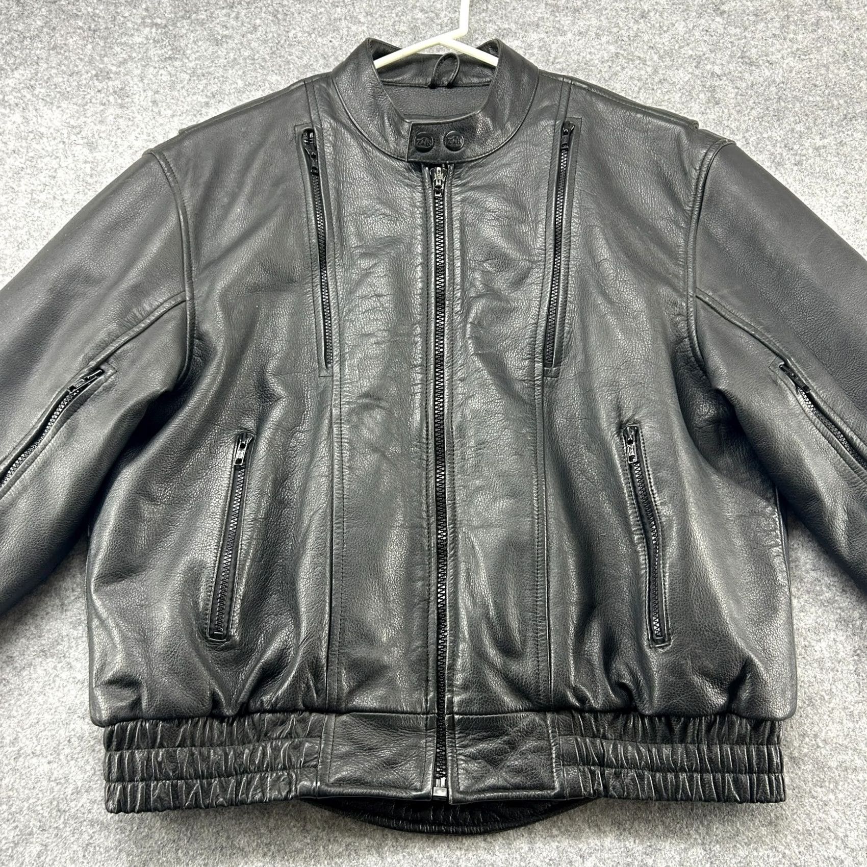 Vintage VINTAGE Z1R Jacket Mens 46 Black Genuine Leather Biker Motorcycle Thinsulate Bomber Short Coat Women? Size US S / EU 44-46 / 1 - 3 Thumbnail