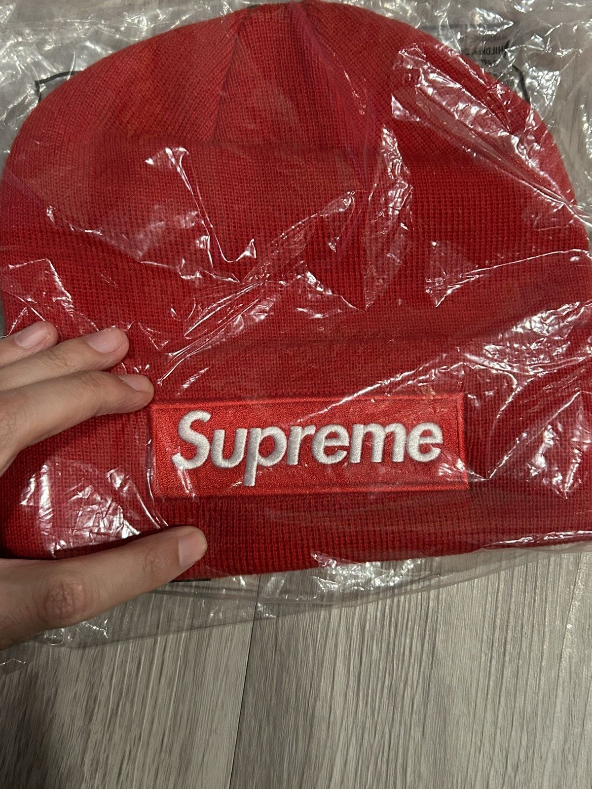 Supreme Supreme New Era Box Logo Red Beanie (FW23) Size ONE SIZE - 4 Thumbnail