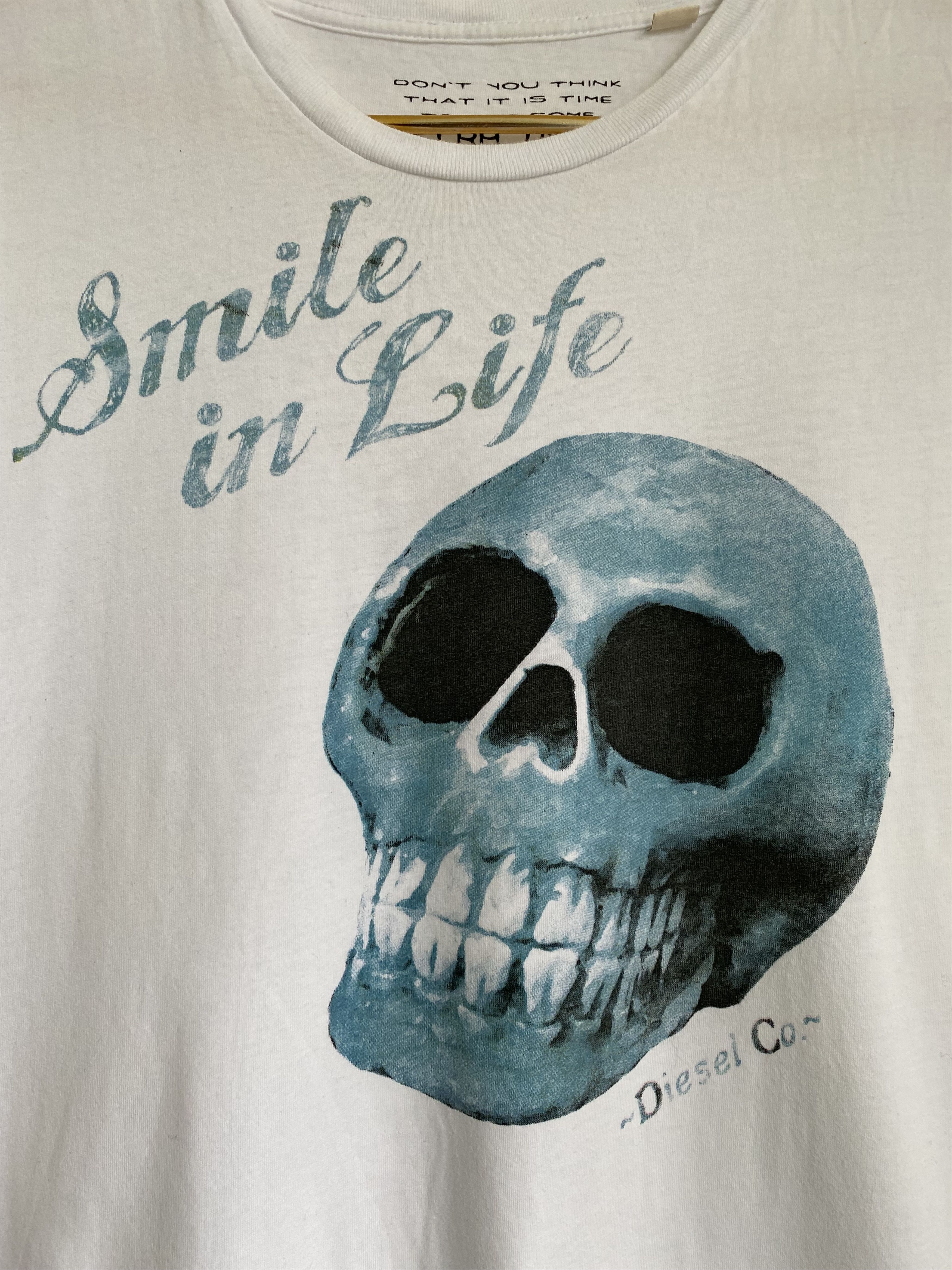 Diesel × Vintage Vintage Diesel smile in life skull t-shirt Size US XXL / EU 58 / 5 - 2 Thumbnail