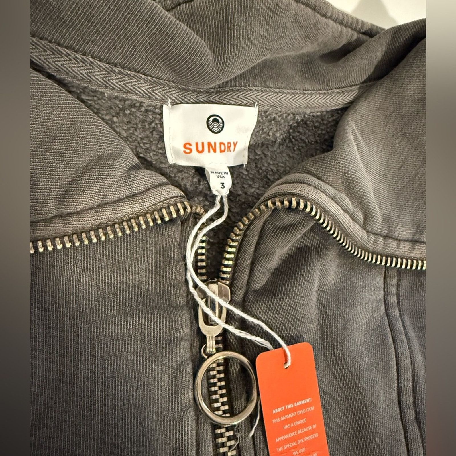 REVOLVE NEW - Sundry Half Zip Sweatshirt - GREY - Sz 3 (L) - $128 Size L / US 10 / IT 46 - 6 Thumbnail