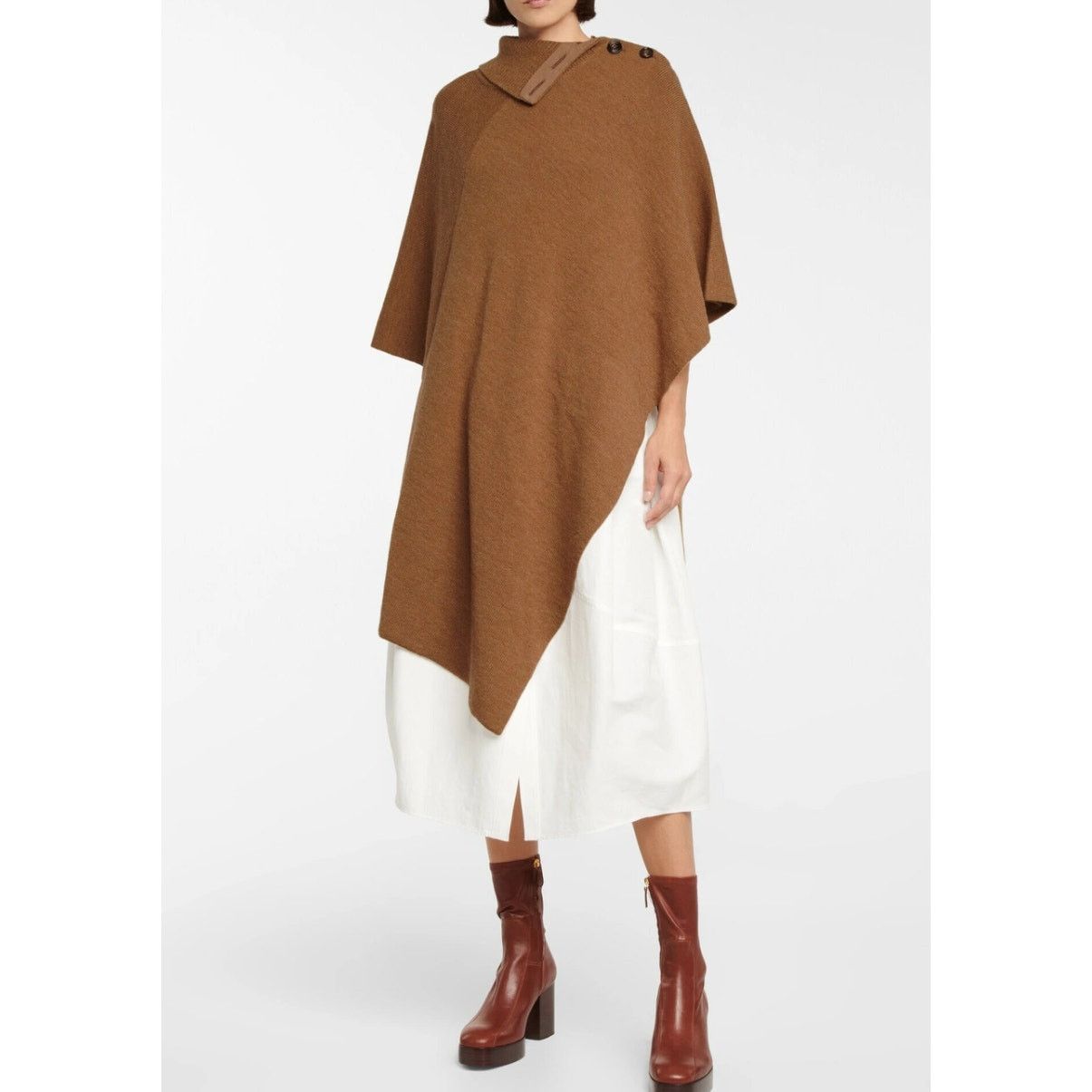 Chloe Chloe Wool Alpaca Blend High Neck Knitted Cape Women's S Size XS / US 0-2 / IT 36-38 - 11 Thumbnail