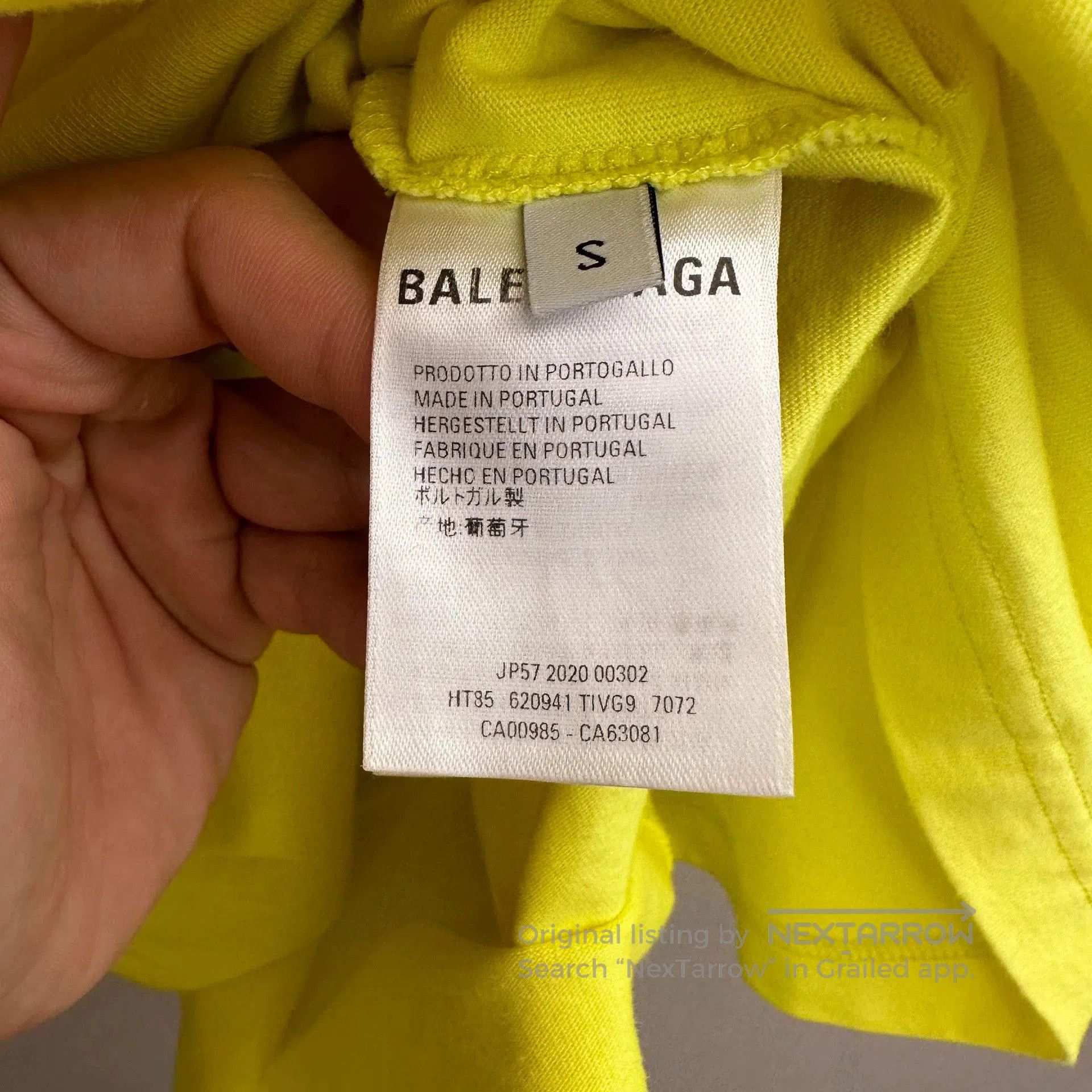 Balenciaga balenciaga fluorescent yellow crew t. Size US S / EU 44-46 / 1 - 4 Thumbnail