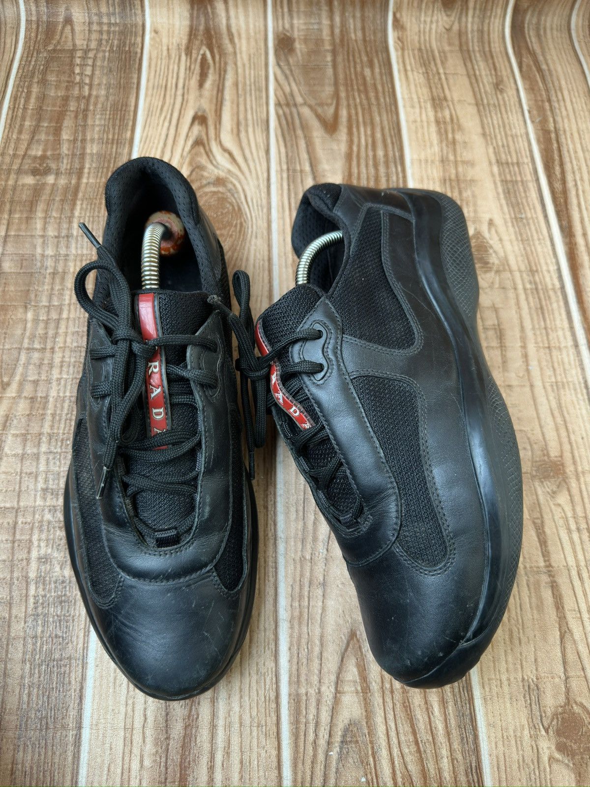Prada Prada America's Cup Red Tab Leather Sneaks PS0906 Size US 7.5 / EU 40-41 - 9 Thumbnail