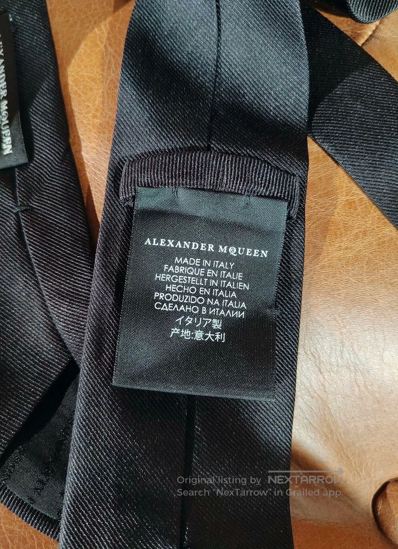 Alexander McQueen Alexander McQueen Black Rose Tie. Size ONE SIZE - 4 Thumbnail