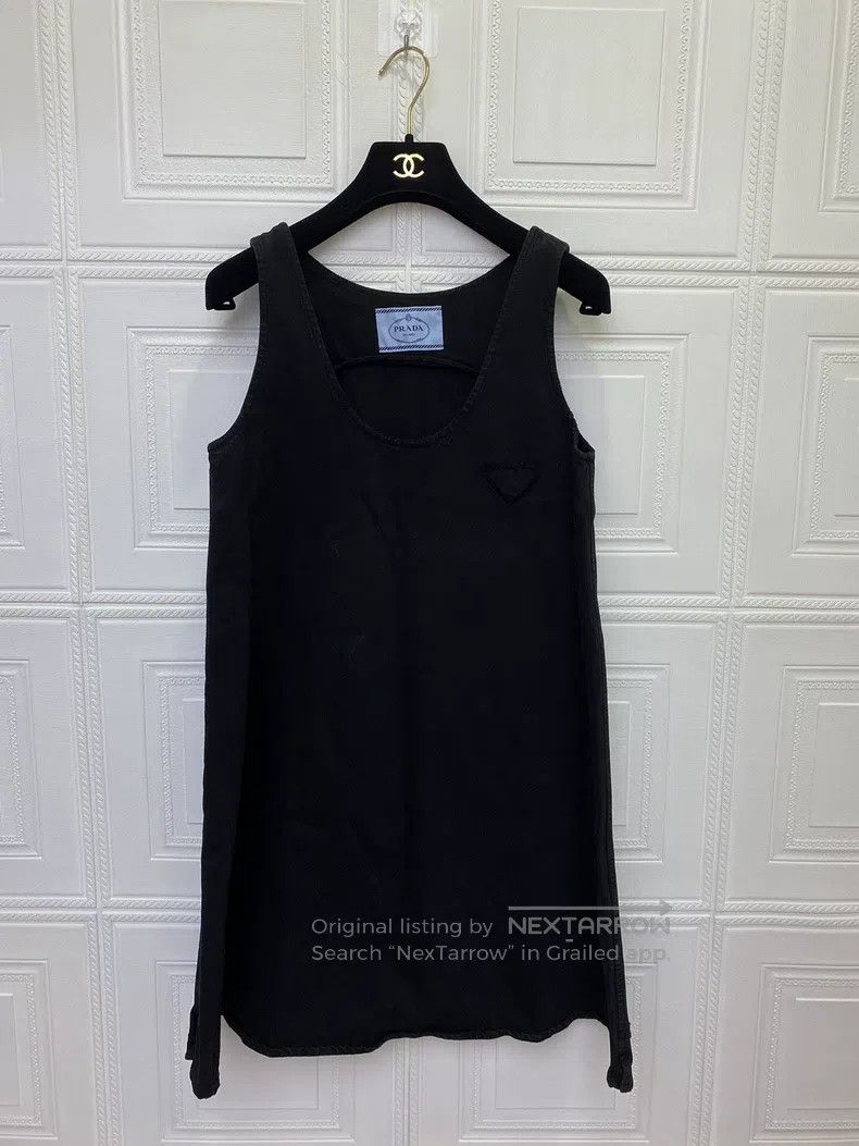 Prada Prada Black-gray sleeveless dress Size XS / US 0-2 / IT 36-38 - 1 Thumbnail