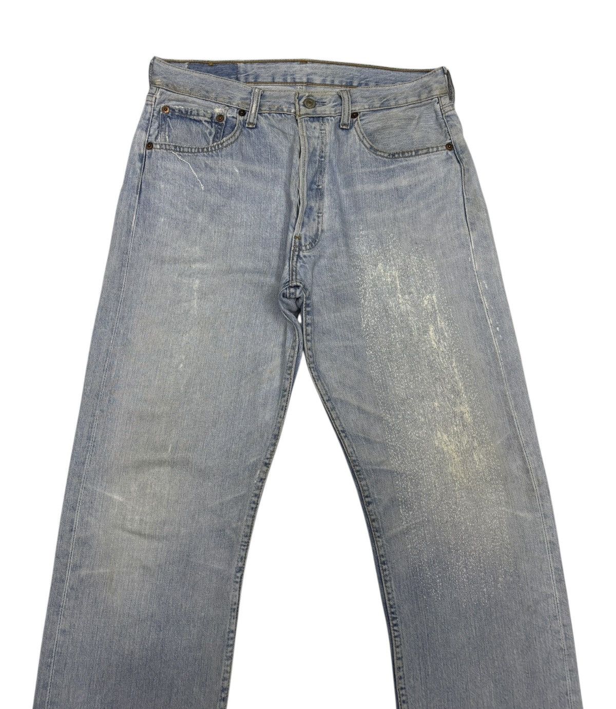 Kapital 🔥VINTAGE LEVIS 501 STITCH EMBROIDERY BLUE WASH JEANS Size US 31 - 3 Thumbnail
