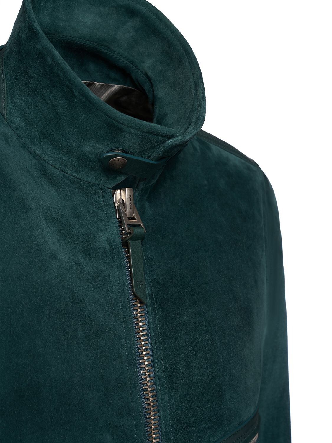 Tom Ford o1w1db10124 Brushed Suede Blouson Jacket in Dark Teal Size US M / EU 48-50 / 2 - 4 Thumbnail
