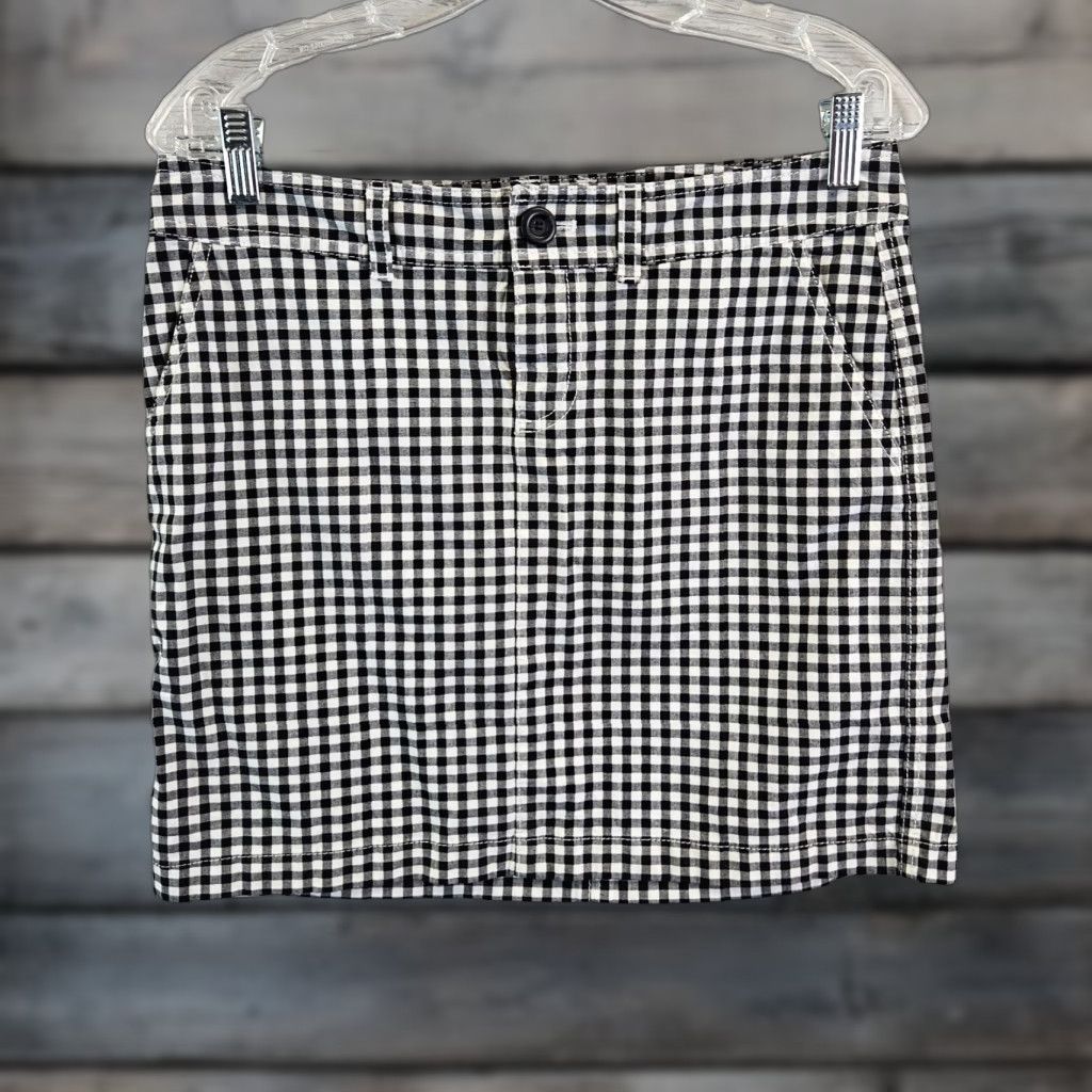 Vintage Caslon Womens Skirt 4 Black White Gingham Cotton Blend Check Short Pencil Casual Womens Caslon Skirt 4 Black White Gingham Size 27" / US 4 / IT 40 - 1 Thumbnail