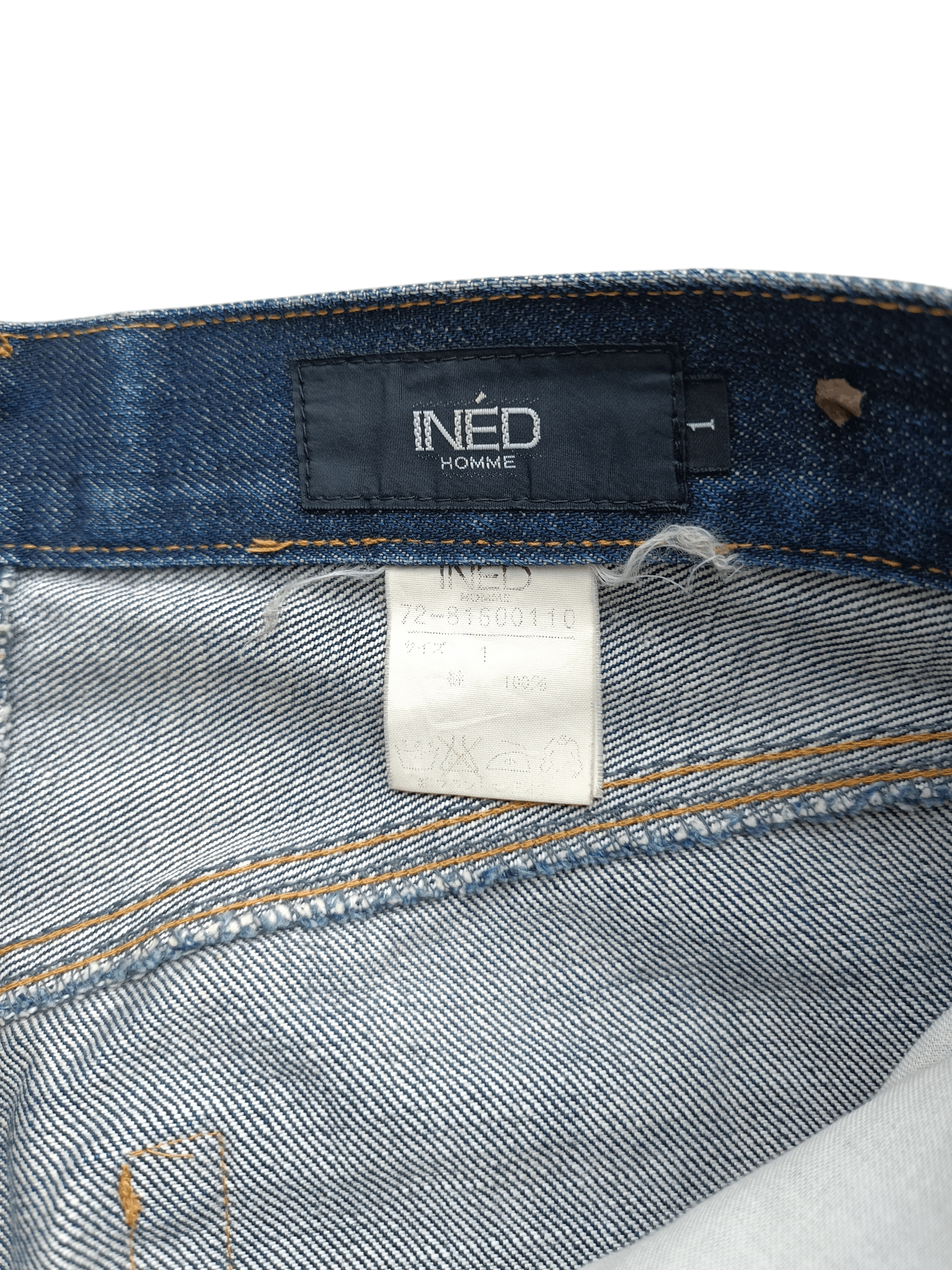 Vintage × Yohji Yamamoto Vintage INED Homme Distressed Selvedge Jeans Size US 29 - 8 Thumbnail