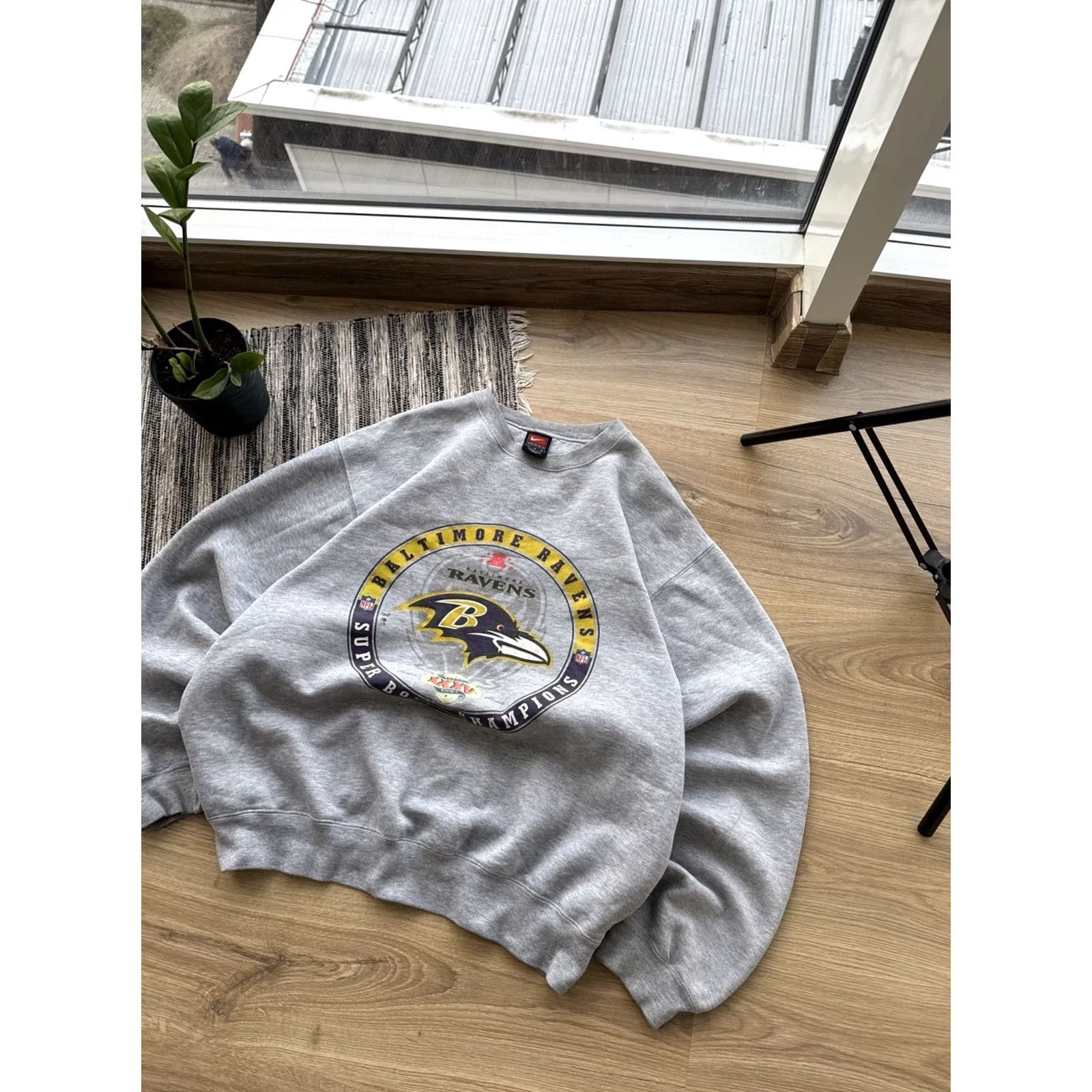 Nike VINTAGE Nike Baltimore Ravens 90s Sweatshirt M Men Gray Long Sleeve Logo Casual Sports Size US M / EU 48-50 / 2 - 2 Thumbnail