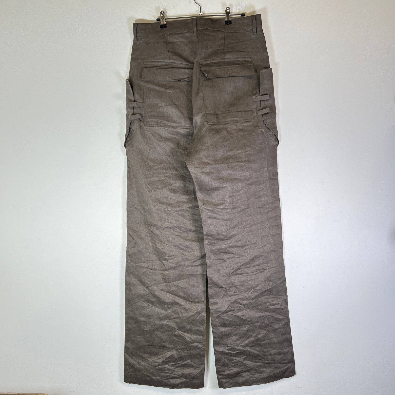 Rick Owens Rick Owens Hollywood SS25 Linen Stefan Cargo Pants Size US 32 / EU 48 - 2 Thumbnail