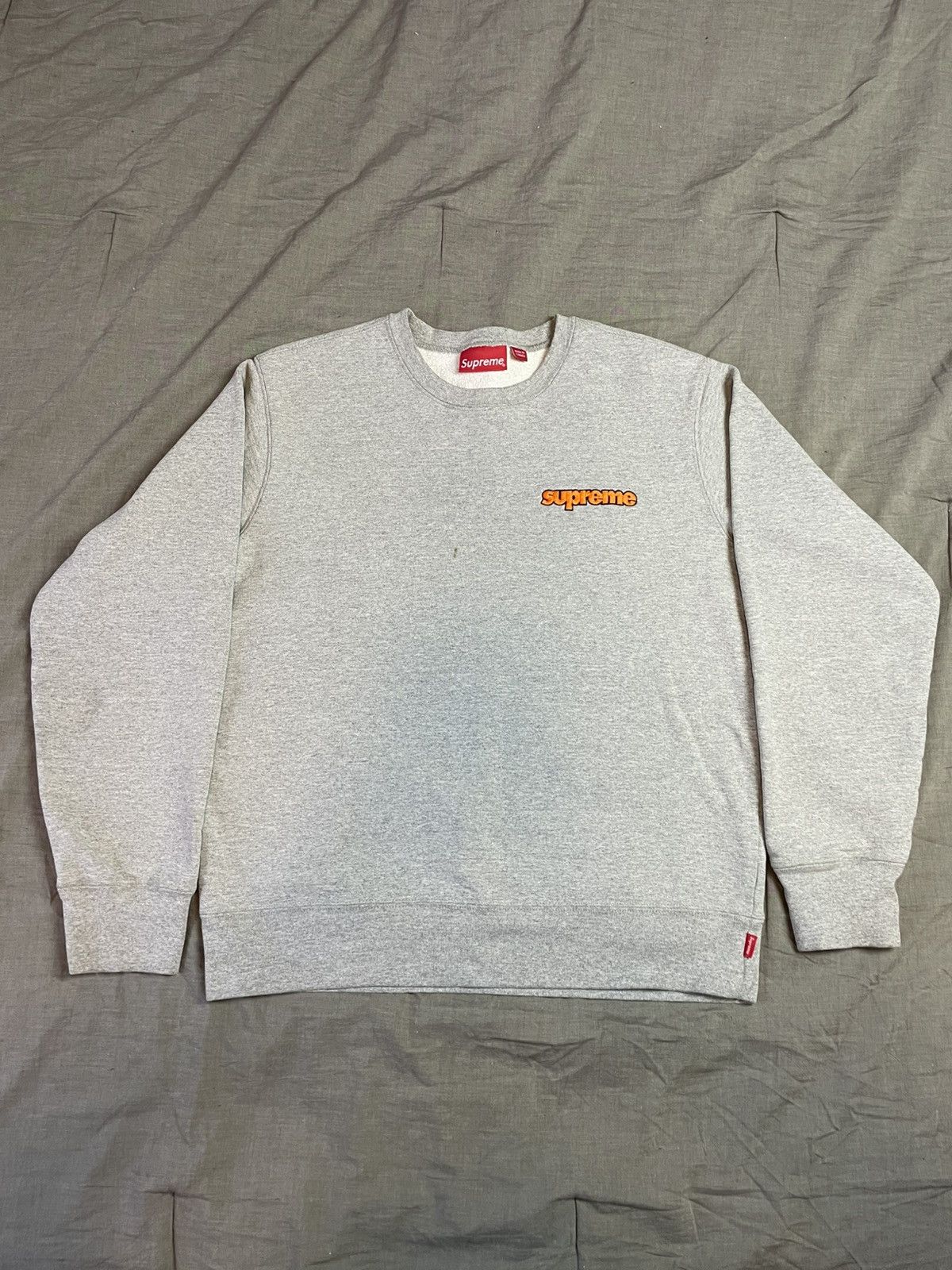 Supreme Supreme Crewneck Connect Small Grey Used 2018 Stained Size US XS / EU 42 / 0 - 1 Thumbnail