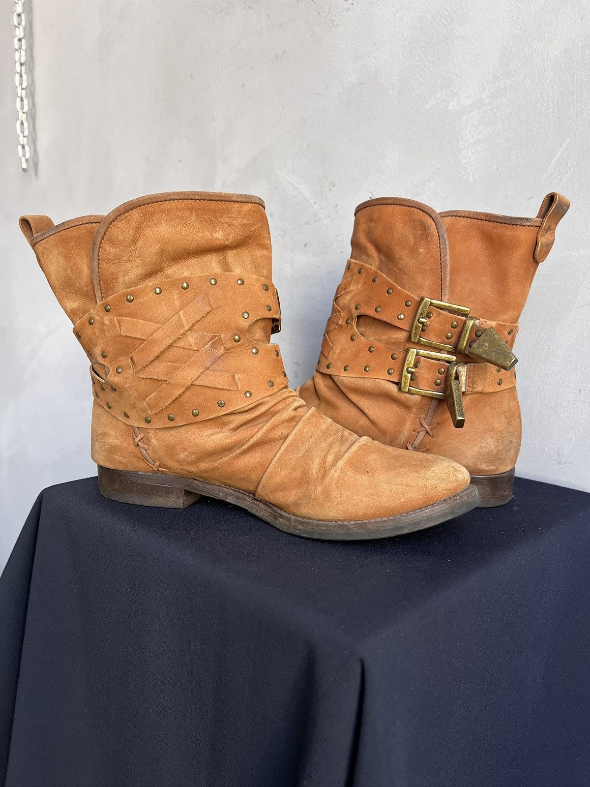 A.S.98 Ankle guidi style artisan Avant Garde boots y2k brown Size US 7.5 / EU 40-41 - 9 Thumbnail