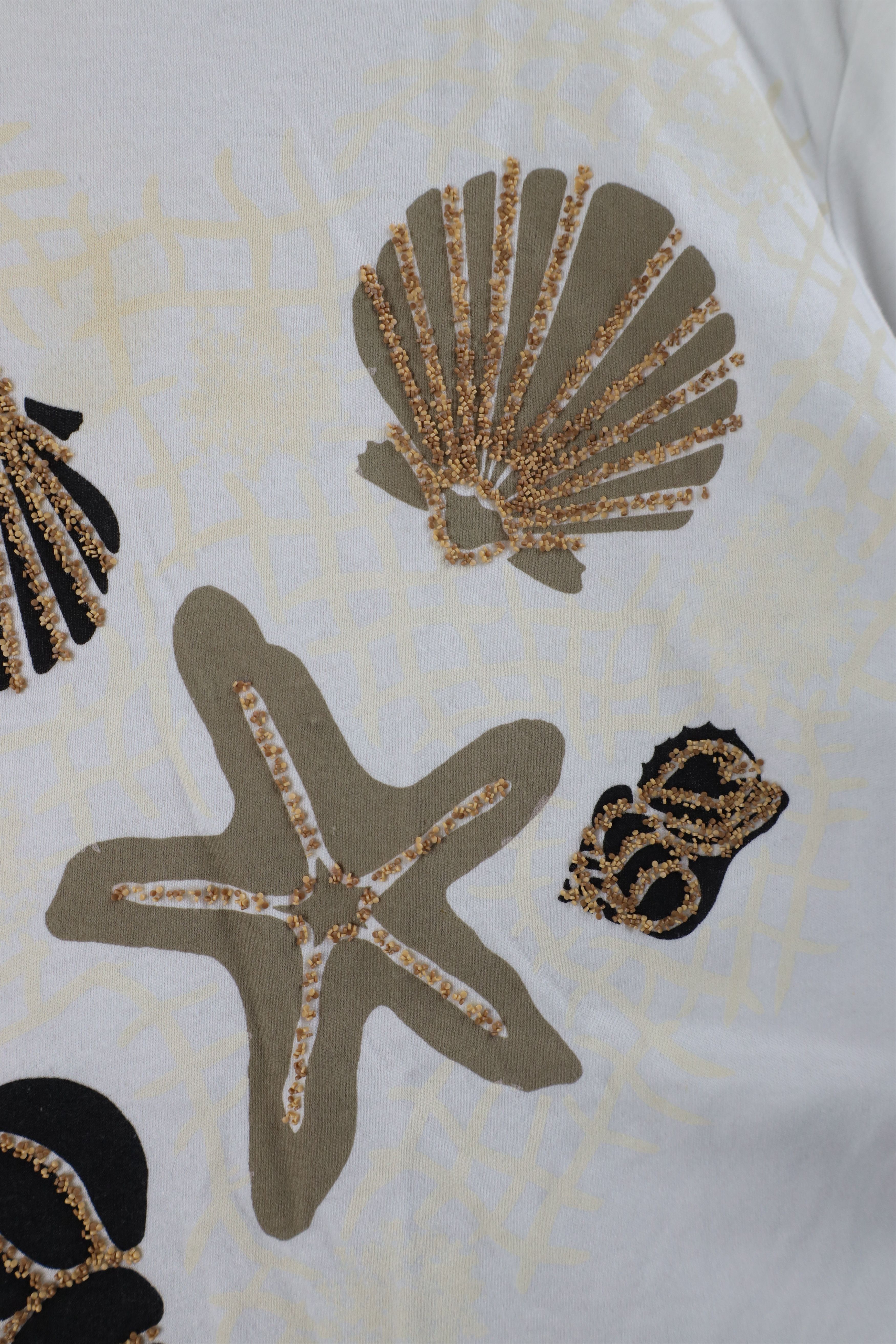 Vintage Vintage 90s Streetwear Seashell Starfish Beach T-Shirt USA Size 3XL / US 20-22 - 7 Thumbnail
