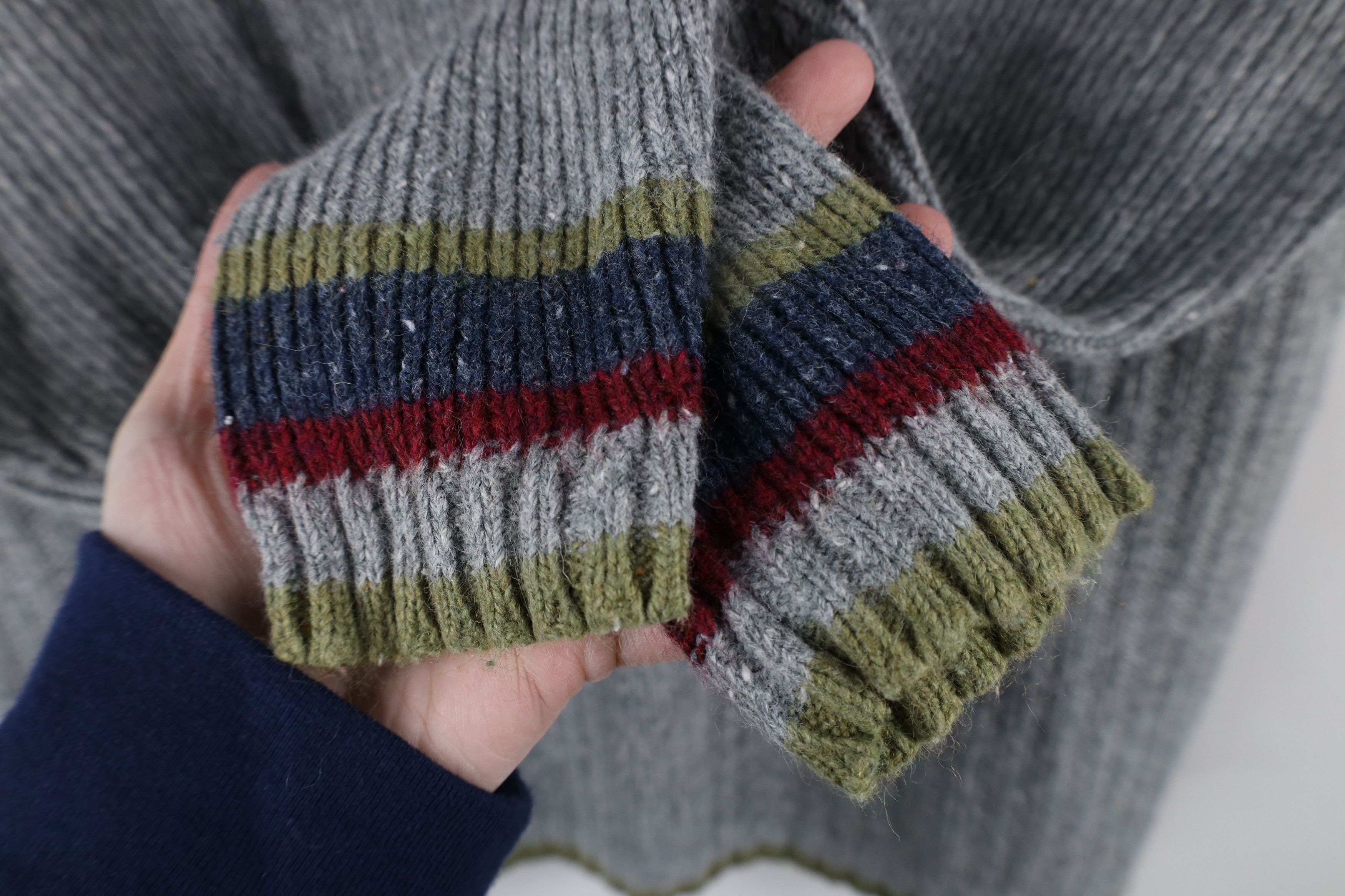 Vintage Vintage 90s Streetwear Striped Ribbed Knit Crewneck Sweater Size S / US 4 / IT 40 - 4 Thumbnail