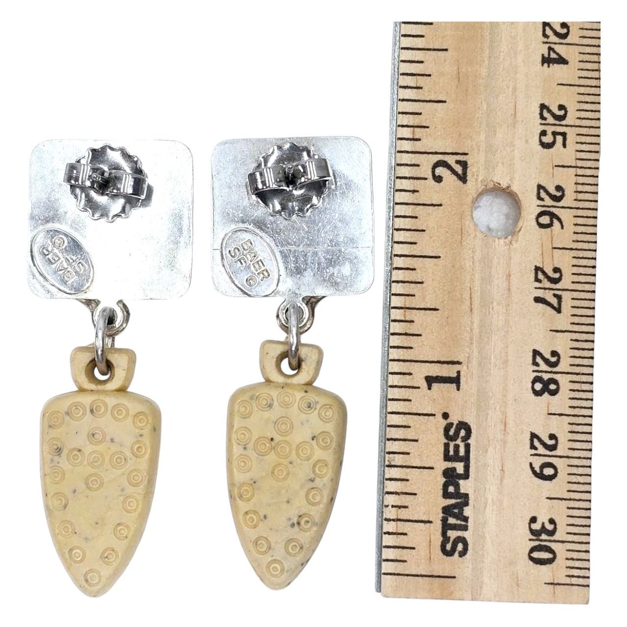 Other SF Baer Modern Arrowhead Pierced Dangle Silver Tone Earrings Size ONE SIZE - 2 Thumbnail