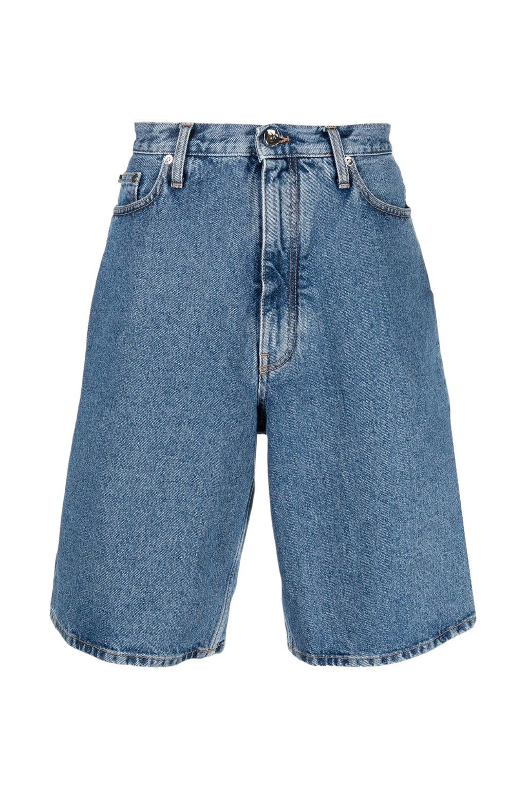 image of Off White Off-White Single Arrow Skate Denim Shorts in Blue, Men's (Size 33)