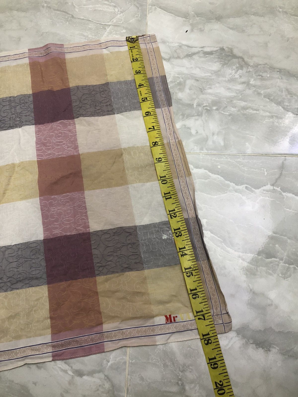 Van Mr. VAN Jacquard-Style Vintage Check Pocket Square Size ONE SIZE - 6 Thumbnail