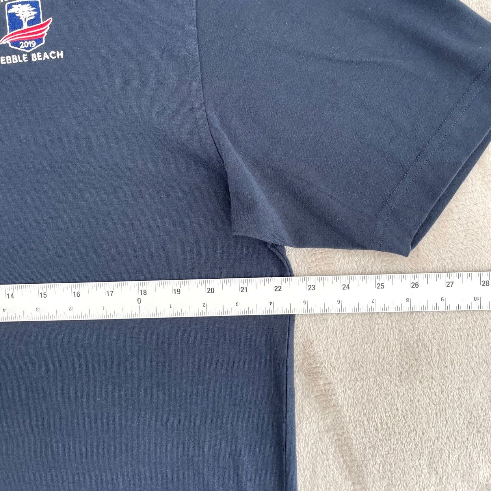 Vintage Dunning Polo Shirt Blue Men L Golf 2019 US Open Pebble Beach Navy Blue Polo Size US L / EU 52-54 / 3 - 6 Thumbnail