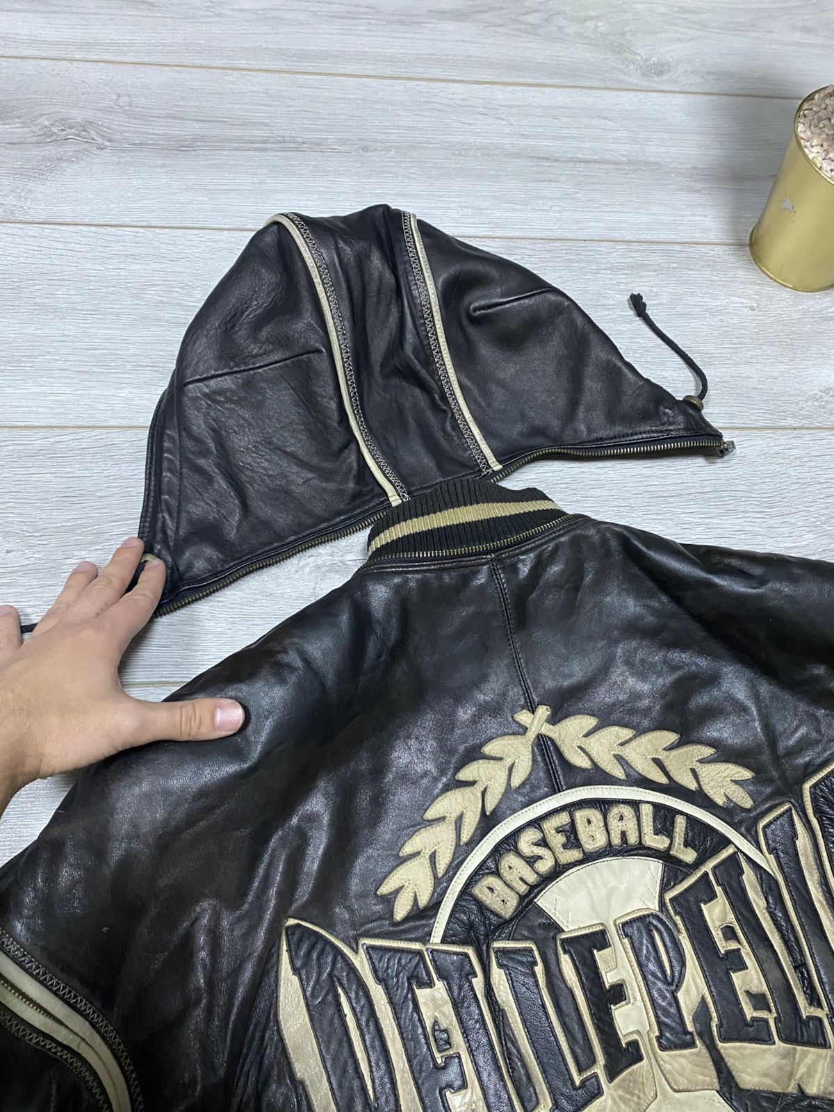 Pelle Pelle Pelle Pelle 🔥SODA 2in1 vest vintage hood leather bomber Marc Size US XL / EU 56 / 4 - 11 Thumbnail